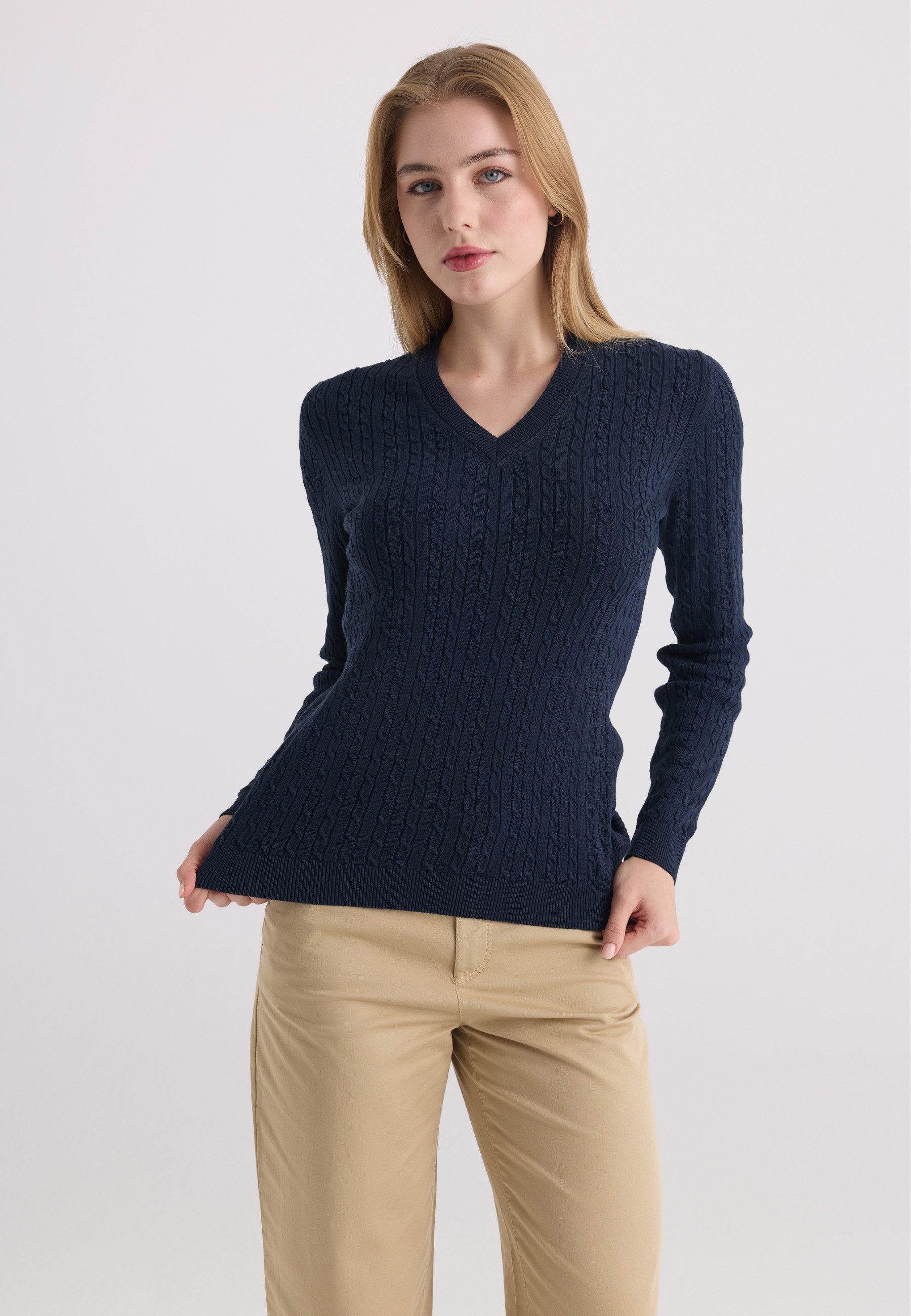 Felix Hardy V-Ausschnitt-Pullover V-Ausschnitt-Pullover