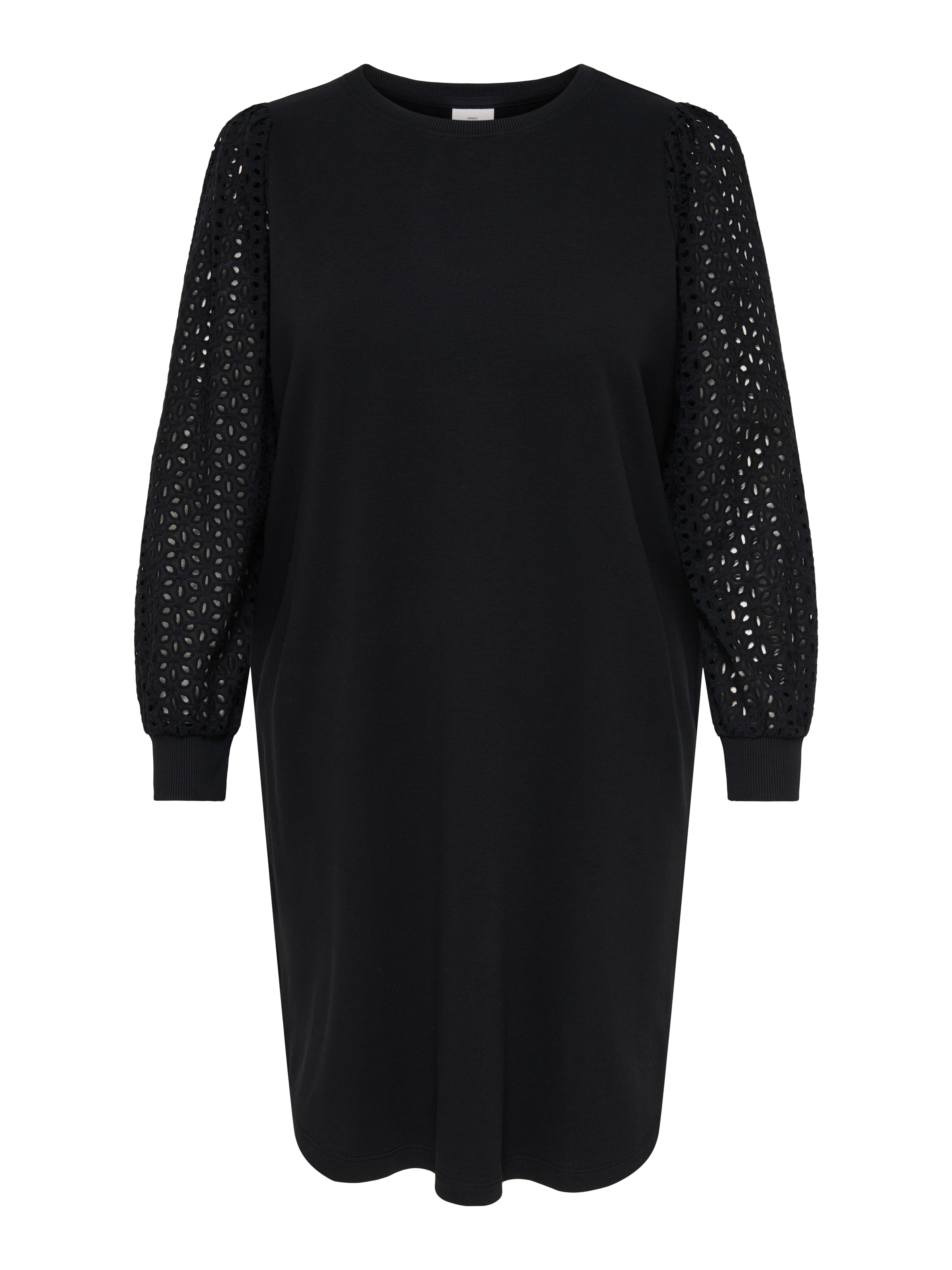 ONLY CARMAKOMA Midikleid CARDONNA L/S MIX O-NECK MIDI DRESS JRS Baumwollmischung