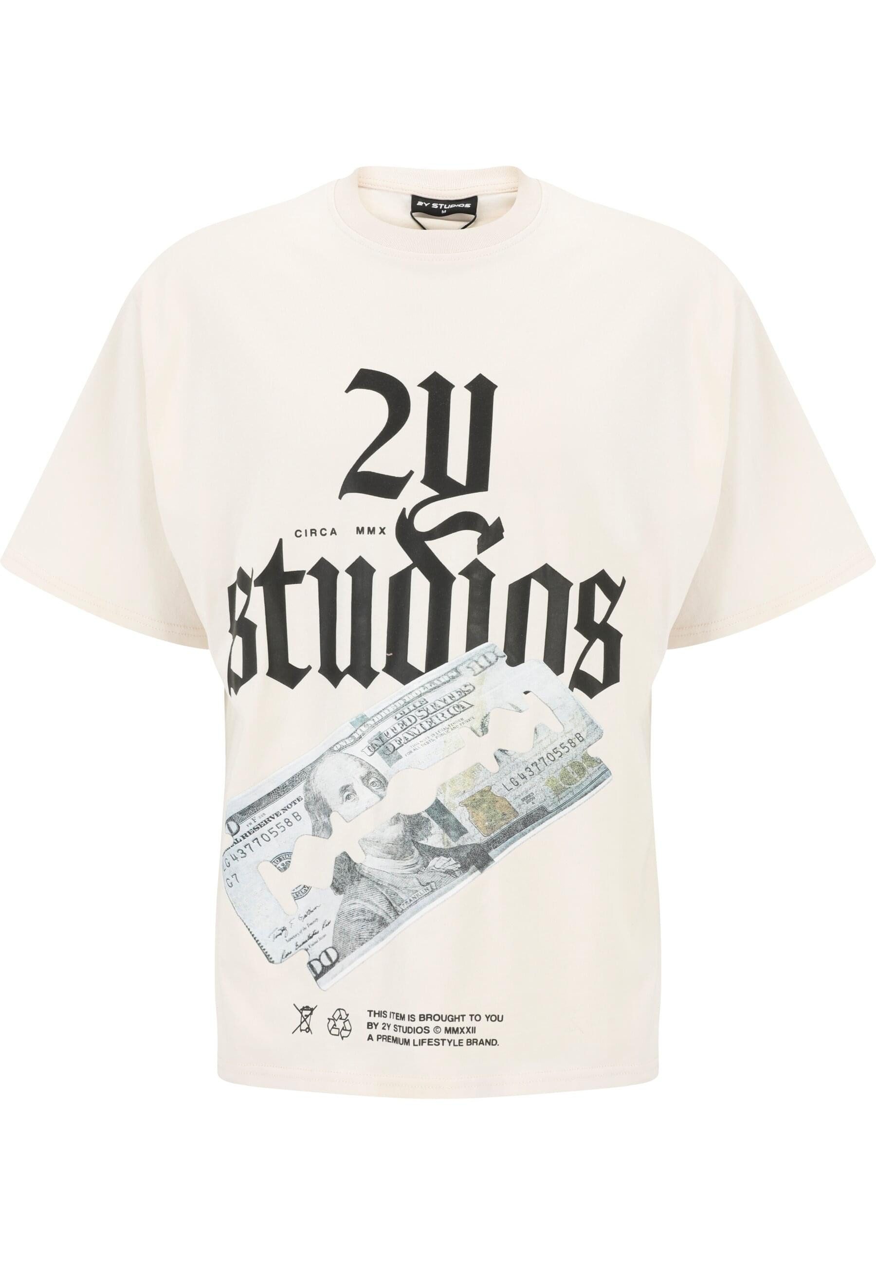 2Y Studios T-Shirt 2Y Studios Herren Razor Oversize Tee (1-tlg)