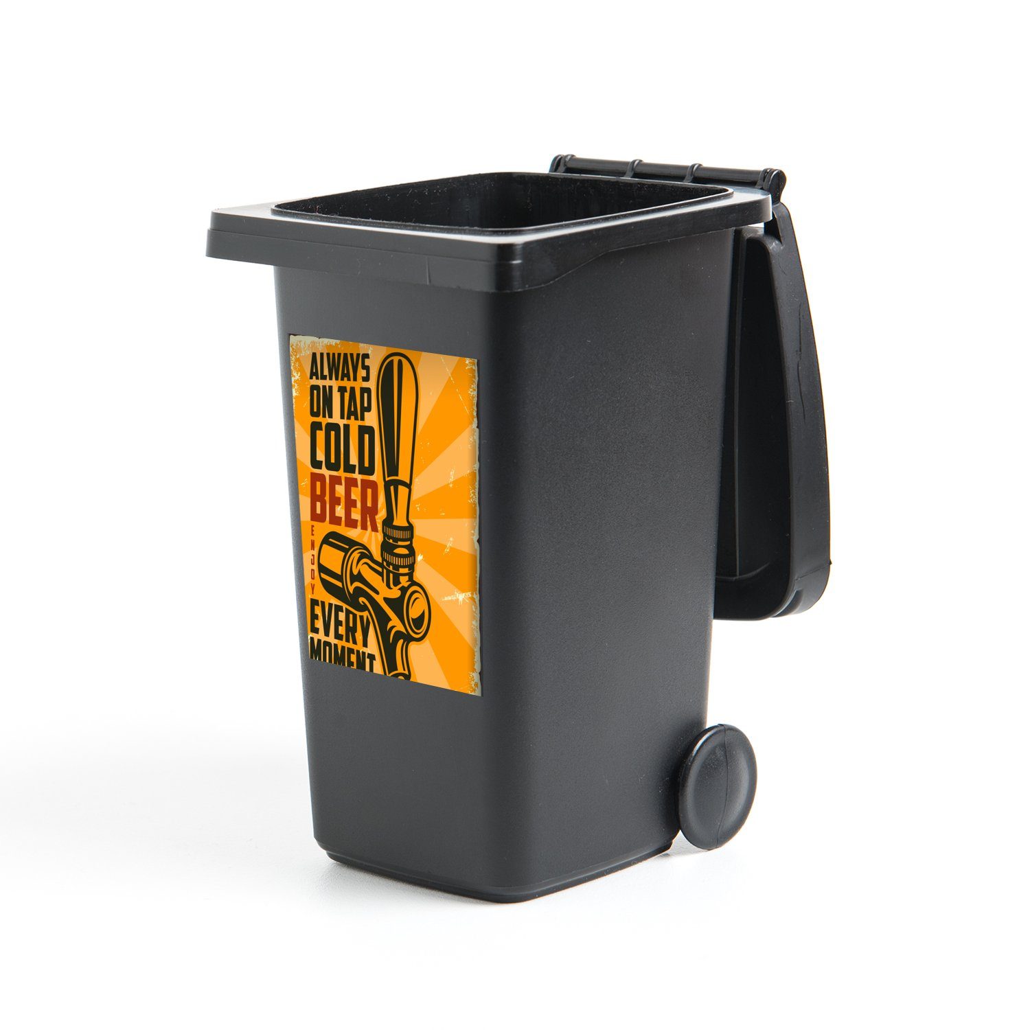 MuchoWow Vintage Abfalbehälter Bierpumpe - Sticker, Angebot (1 Mülleimer-aufkleber, St), - Mancave Wandsticker Container, Mülltonne, -
