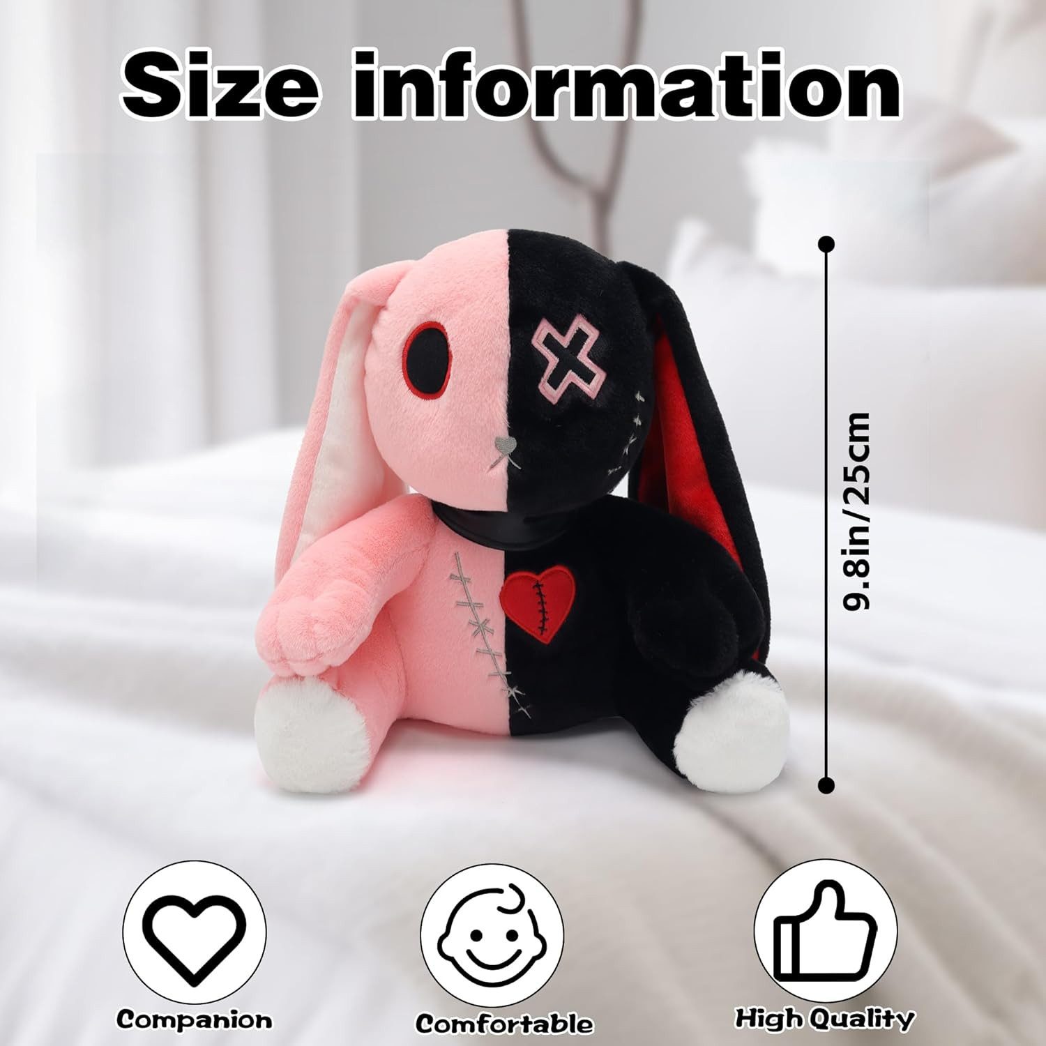 autolock Kuscheltier Gothic Hase Plüsch Kaninchen Plüschtier Kuscheltier Ho günstig online kaufen