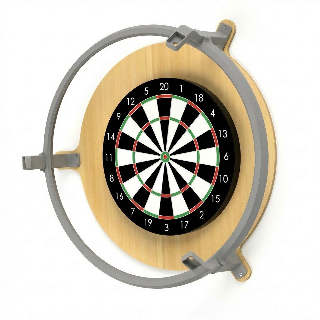 König Design Dartscheibe Autodarts Komplettsystem Scoringsystem, LED Ring 6000K OV9732 Cam 100° 2 Meter