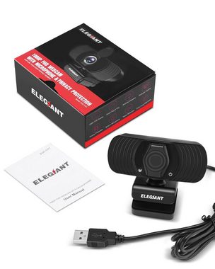Insma Webcam (HD, 1080P 110°Winkel mit Mikrofon Sichtschutz)