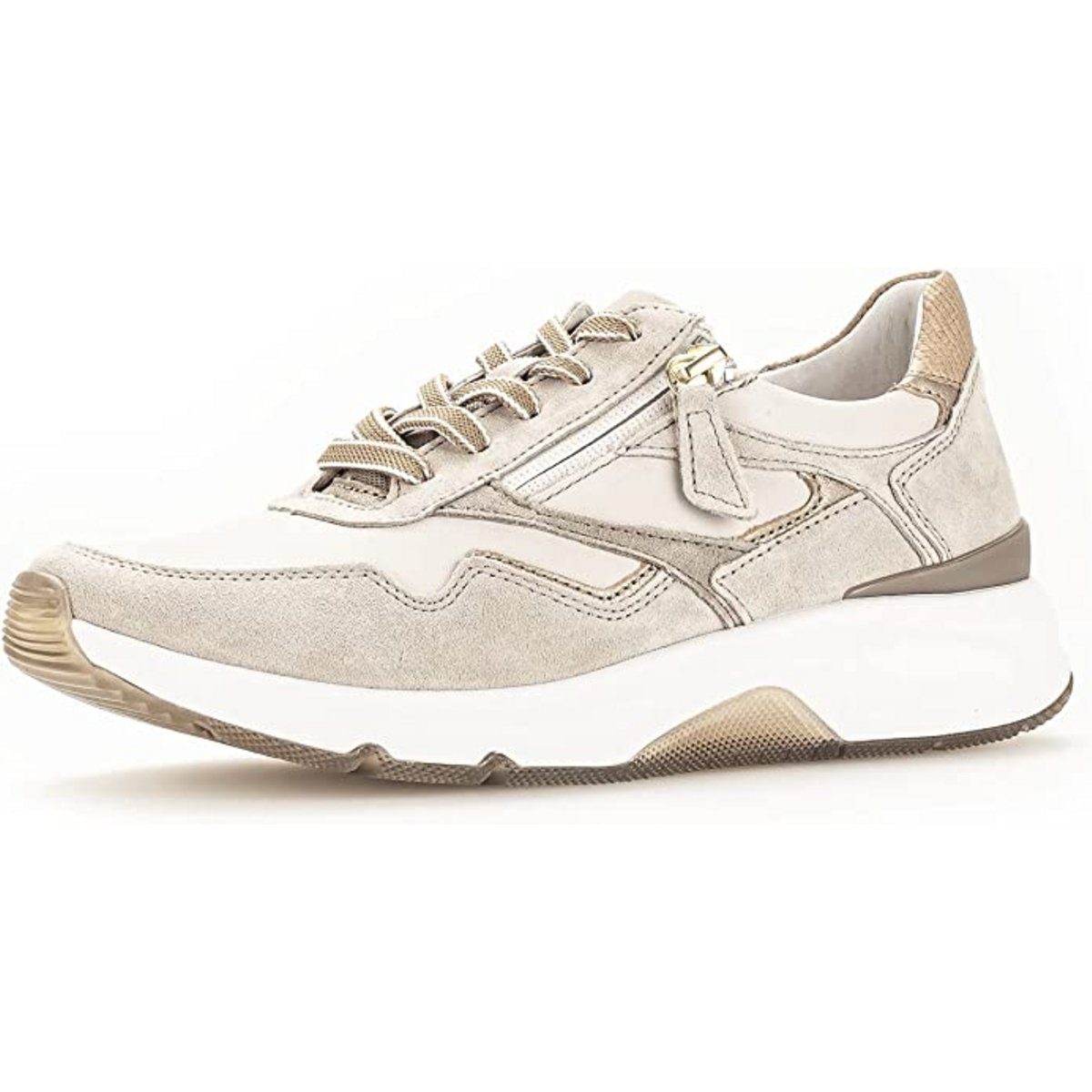 beige Gabor (1-tlg) Laufschuh / 53) Weiß (ivory/oasi kombi