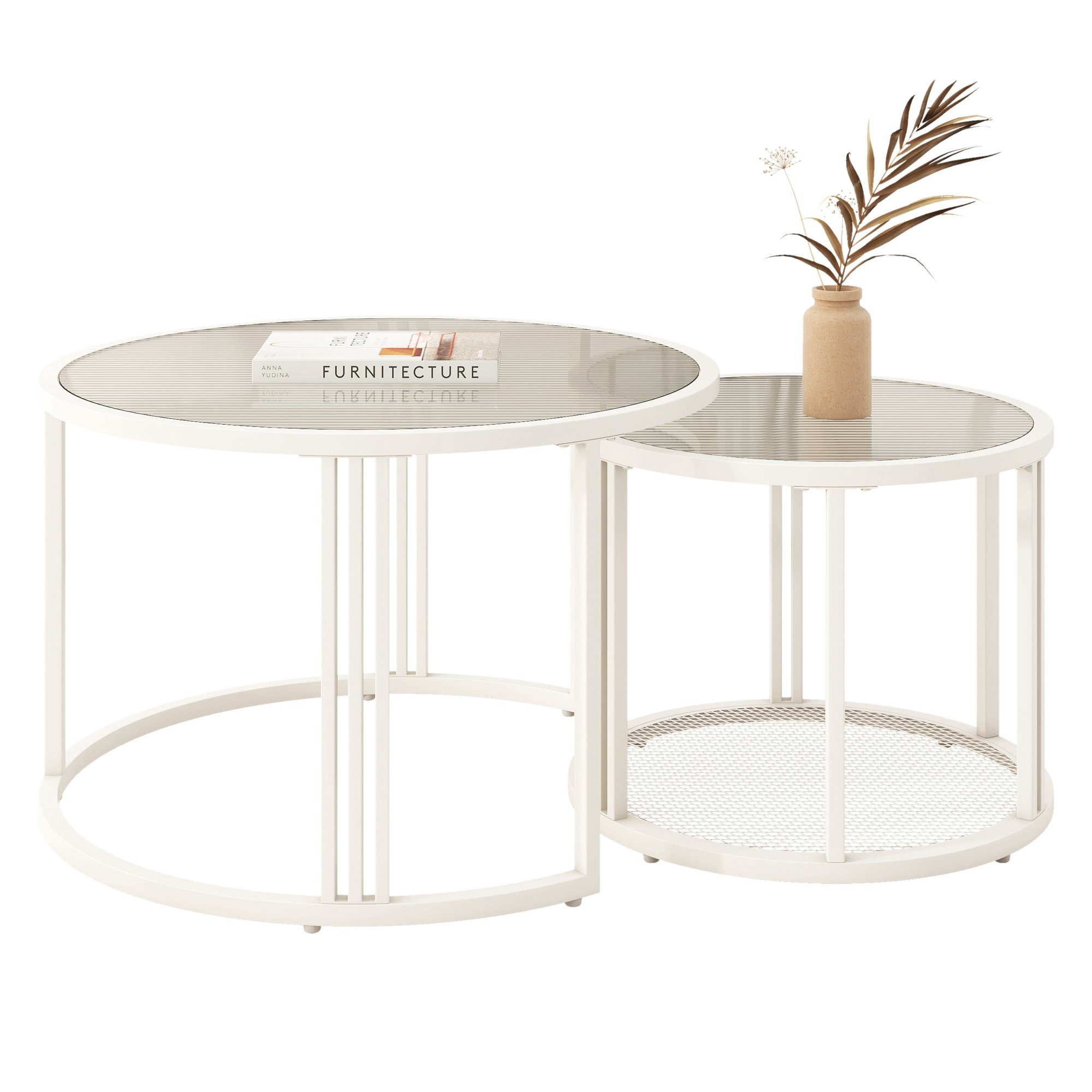 GLIESE Couchtisch 2er Set (2-St) Runde