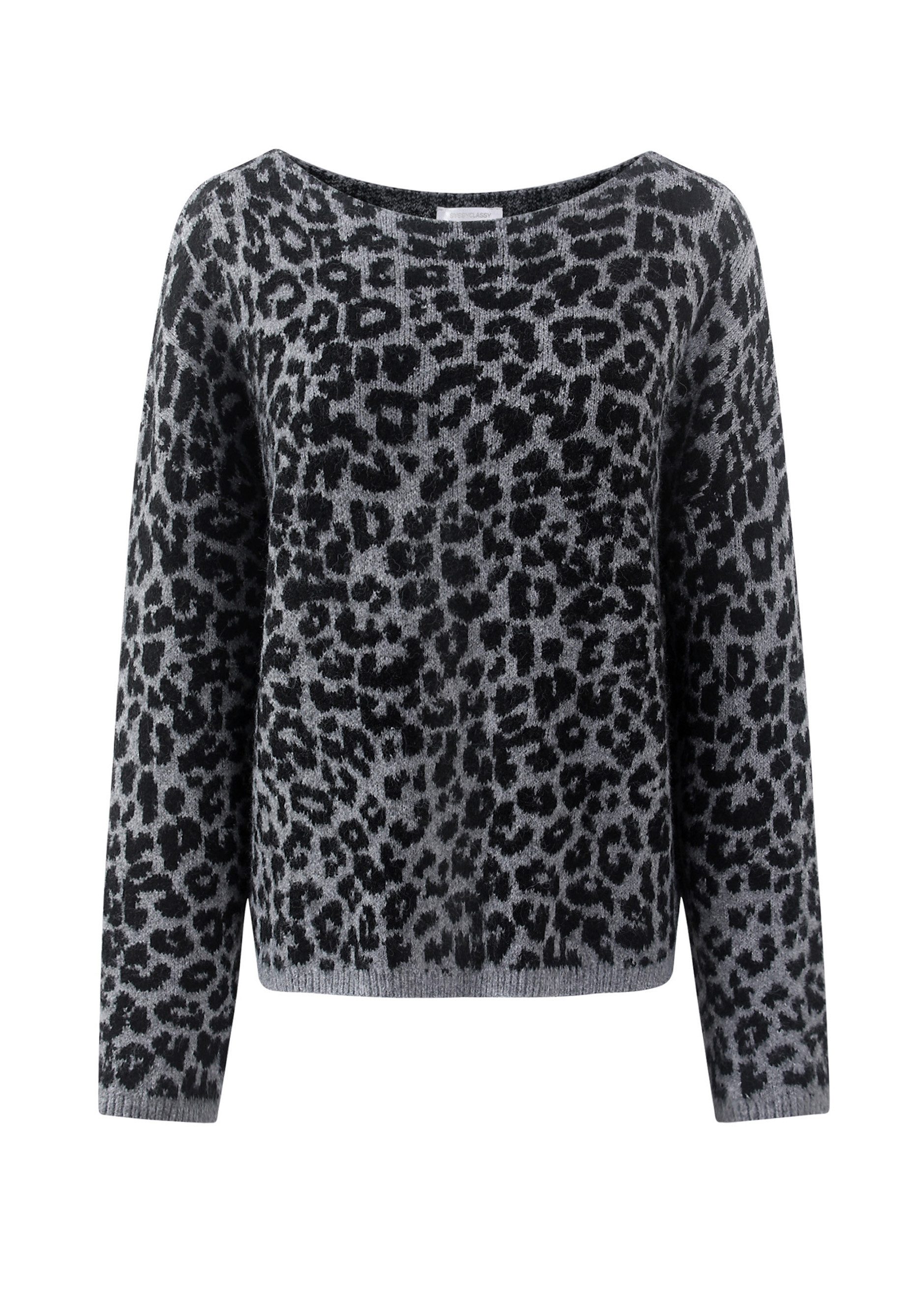 SASSYCLASSY Strickpullover Pullover mit Leo-Muster für günstig online kaufen