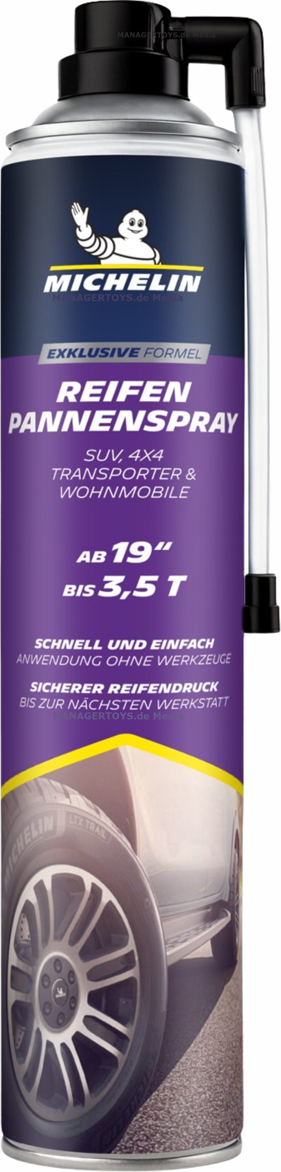 Michelin Reifen-Reparaturset SUV 4x4 ab 19 zoll und mehr Reifenpannenspray Dose 750 ml Reifendicht