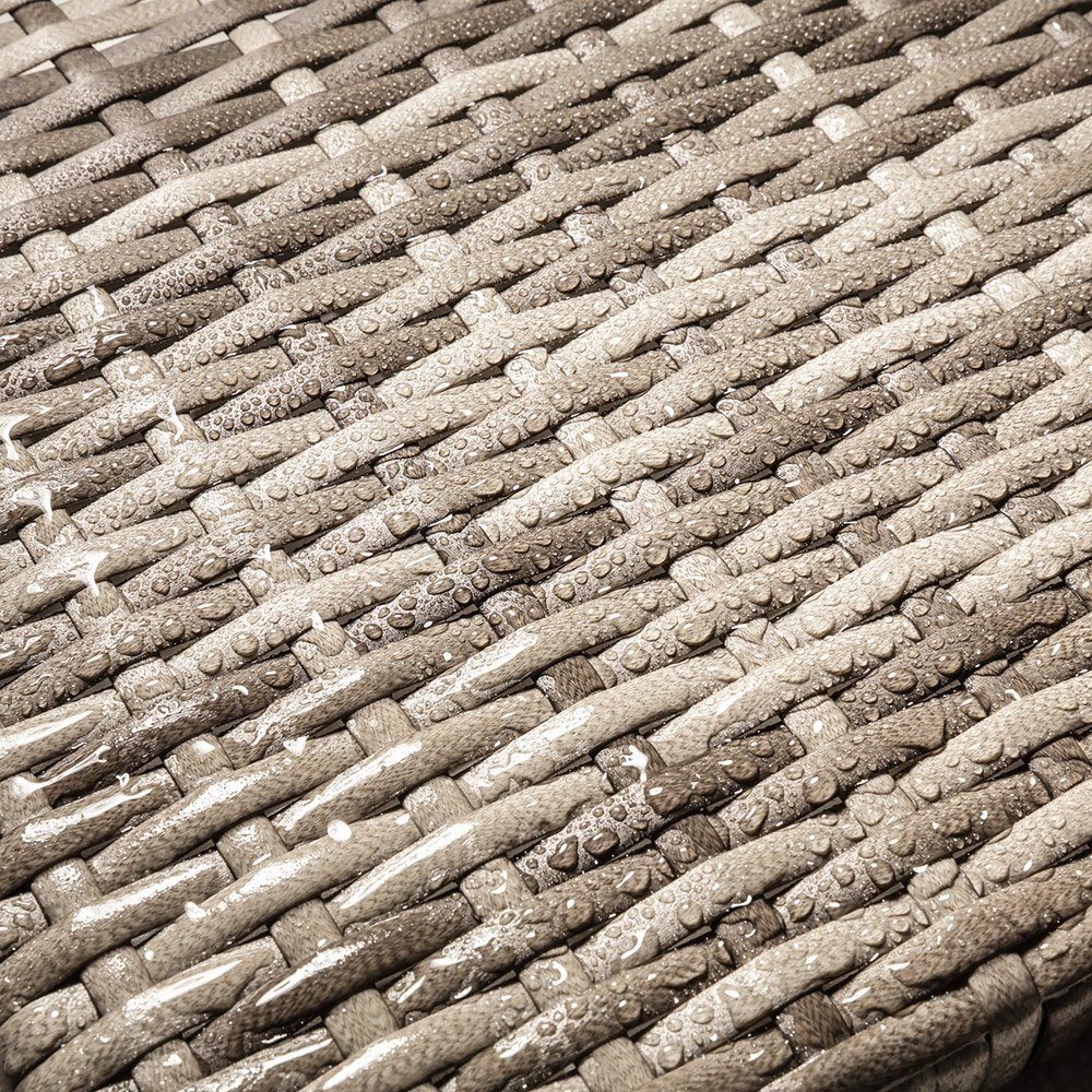 Melko Gartensessel Relaxsessel Gartenmöbel Sitzmöbel Grau Polyrattan Balkon Terrasse (Stück)