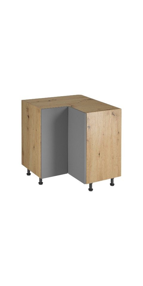 ROYAL24_MARKT Eckunterschrank - Platzsparender Eckunterschrank für jede Küche (Eckunterschrank, 1-St., Premium - Langen) Hochwertig - Modern - Exklusiv.