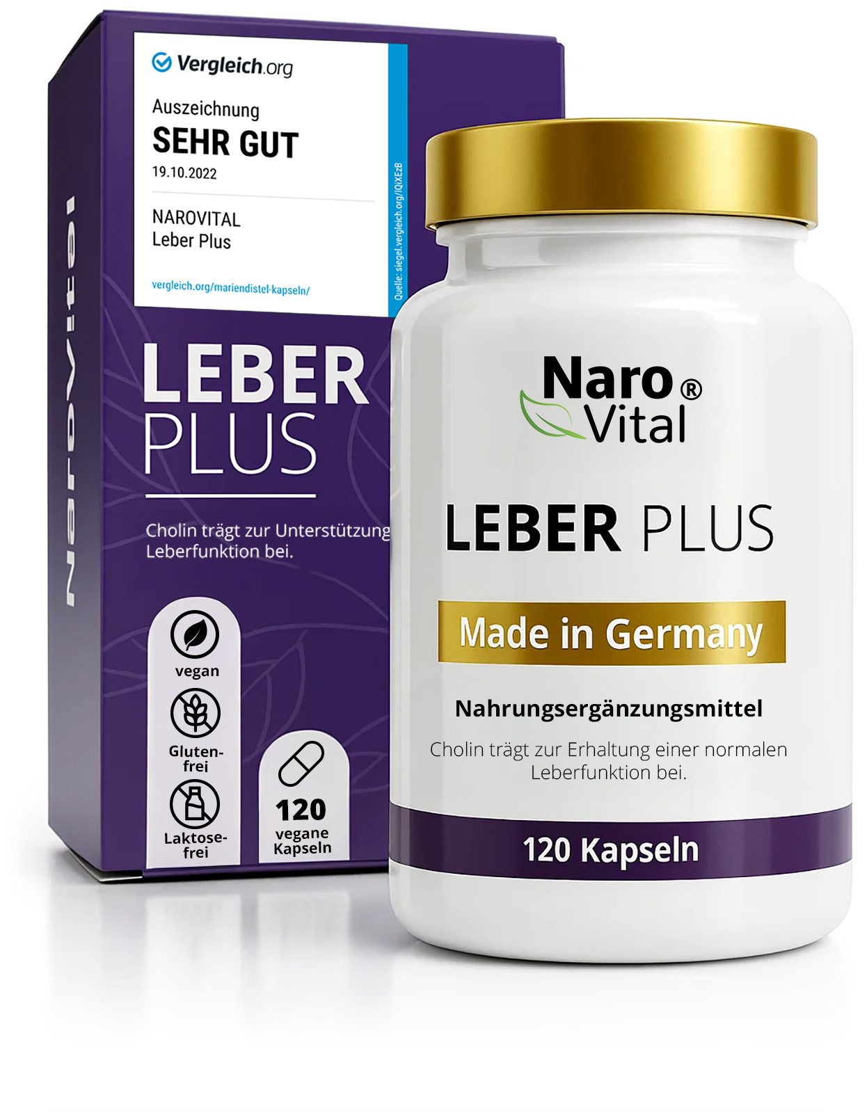 NaroVital Leberkur - Komplex mit Mariendistel & Artischocke für die Leber - 120 Kapseln, 120 St.
