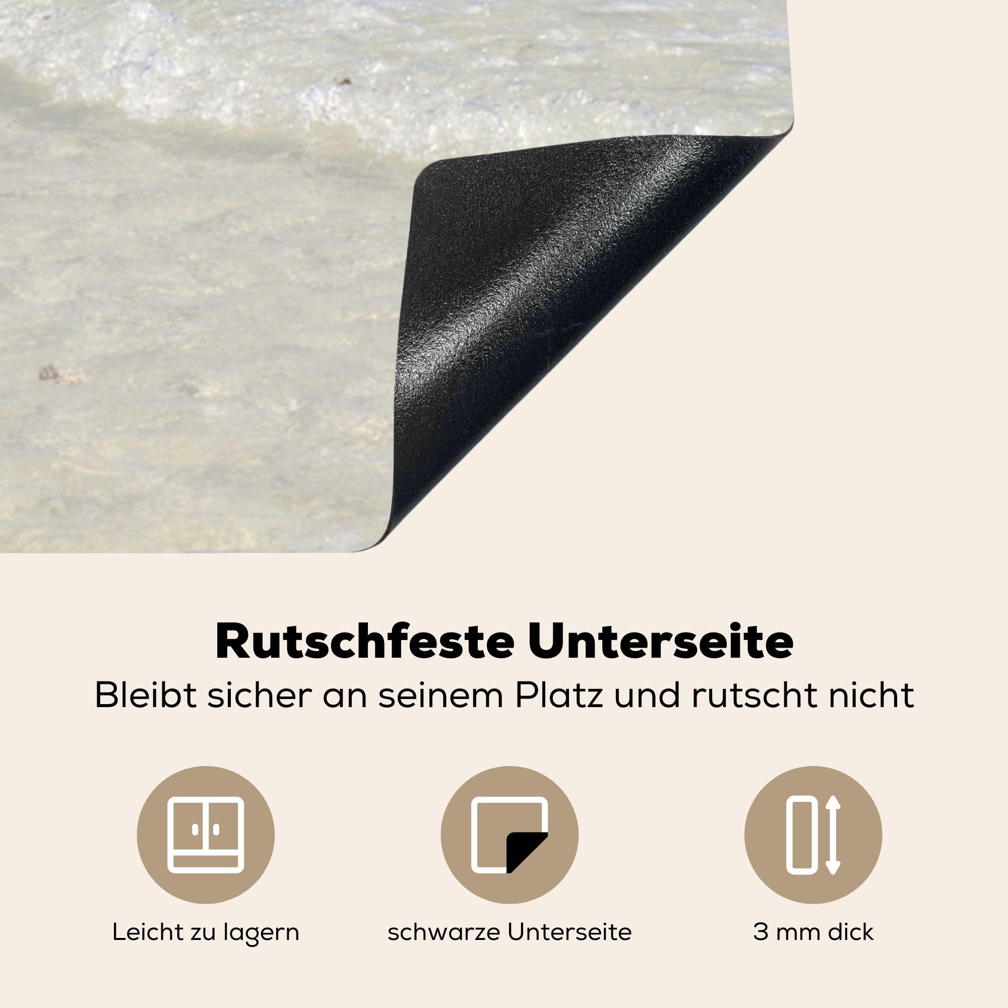 MuchoWow Herdblende-/Abdeckplatte Tropischer Strand auf tlg), Boracay, küche für der Ceranfeldabdeckung, 78x78 Arbeitsplatte Vinyl, cm, (1 Insel