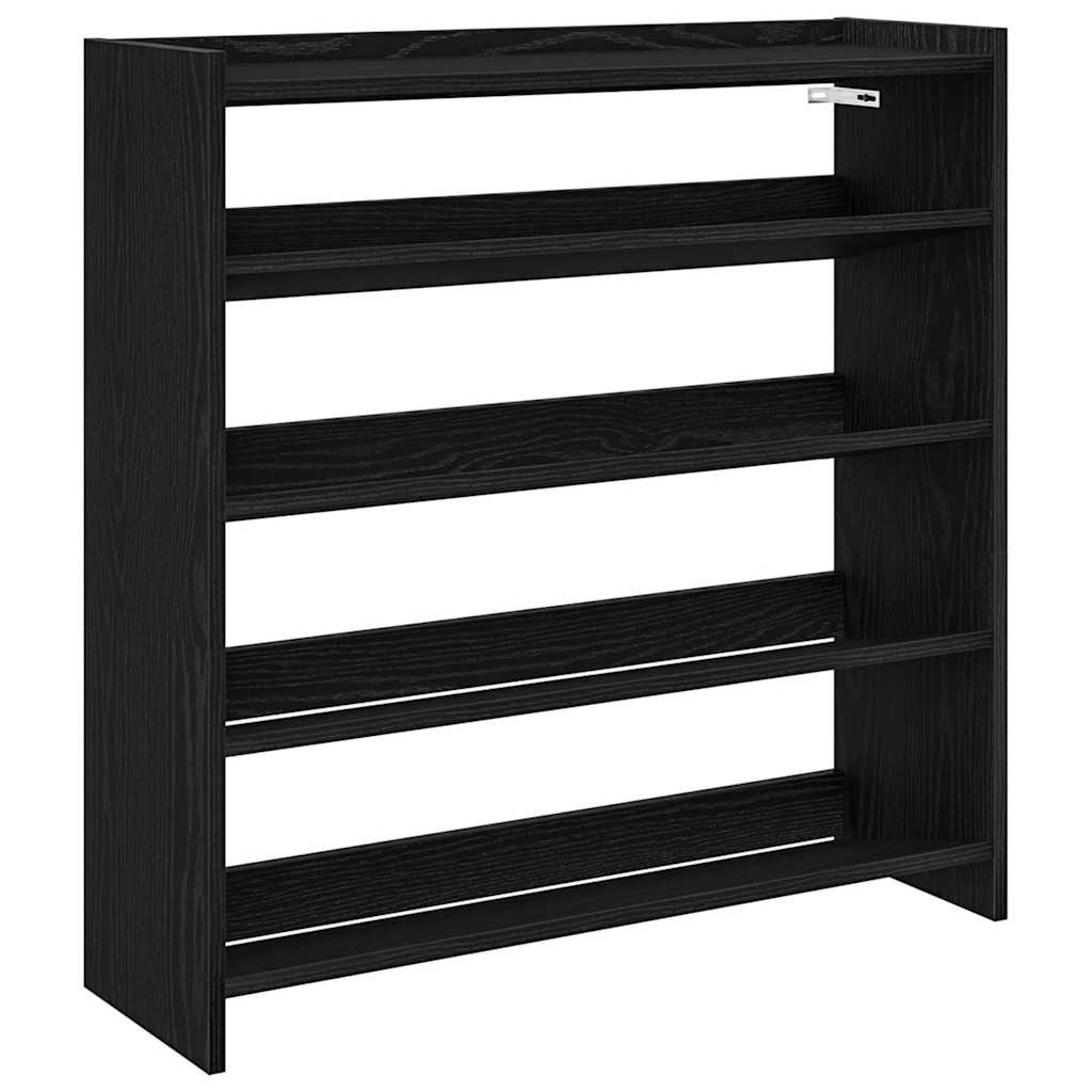 vidaXL Schuhregal Schuhregal Schwarz 80x25x81 cm Holzwerkstoff, 1-tlg.