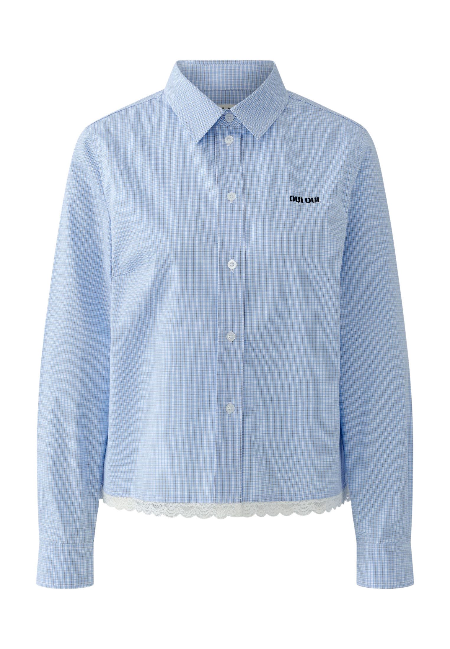 Oui Langarmbluse Hemdbluse