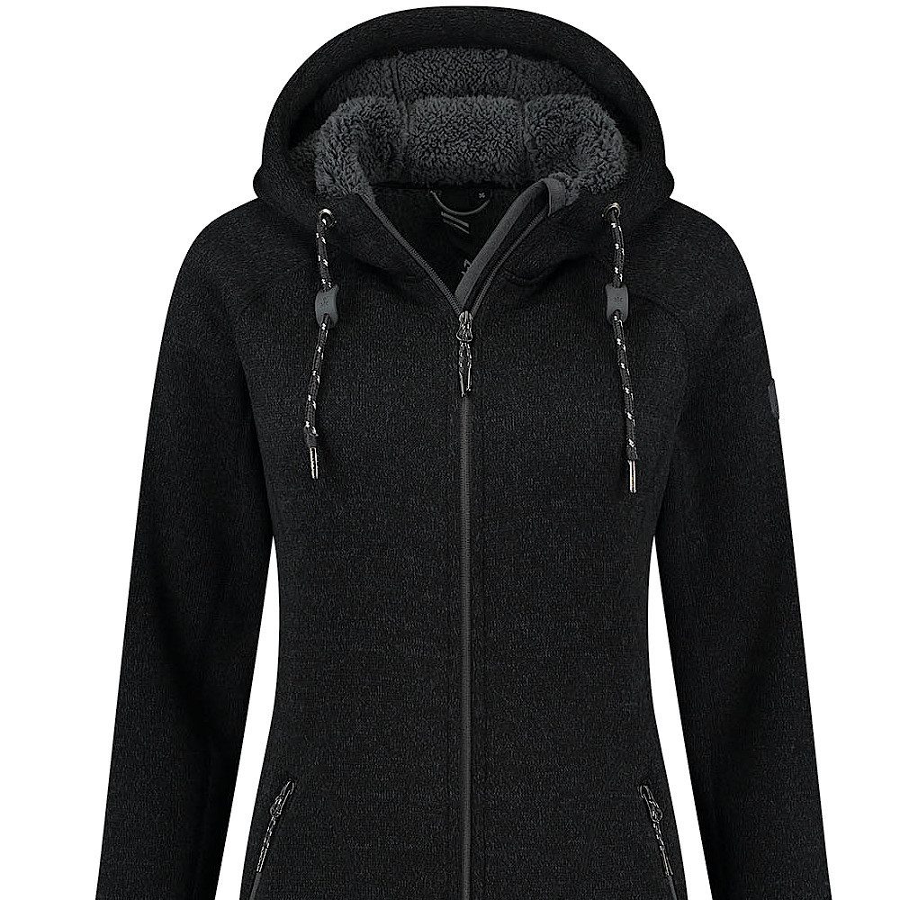 Kjelvik Strickfleecejacke Layla Fleece Jacke mit Kapuze Kuschelig Warm, lei günstig online kaufen