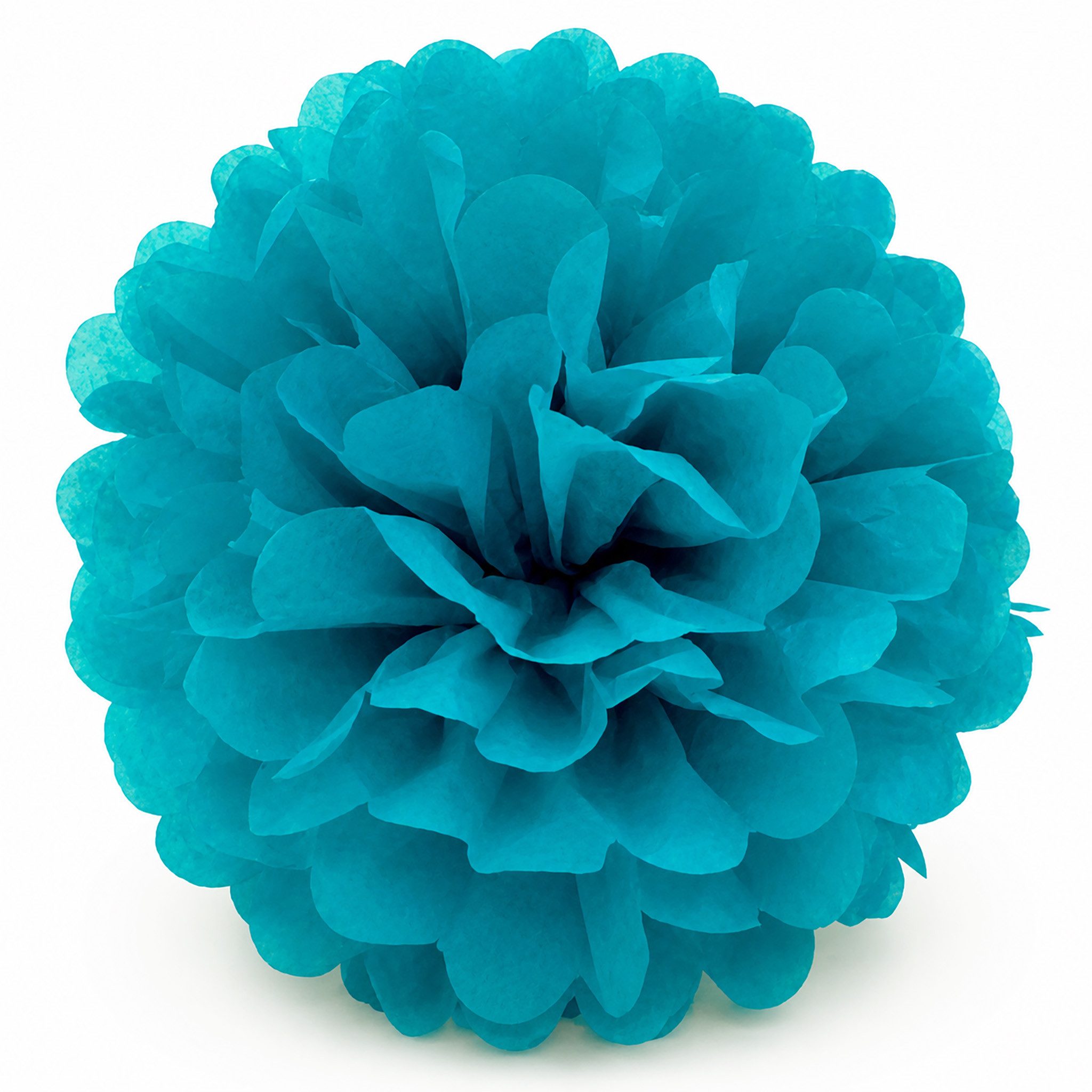 Creativery Pompon, Pompon 35cm Papier 1 Stück Türkis