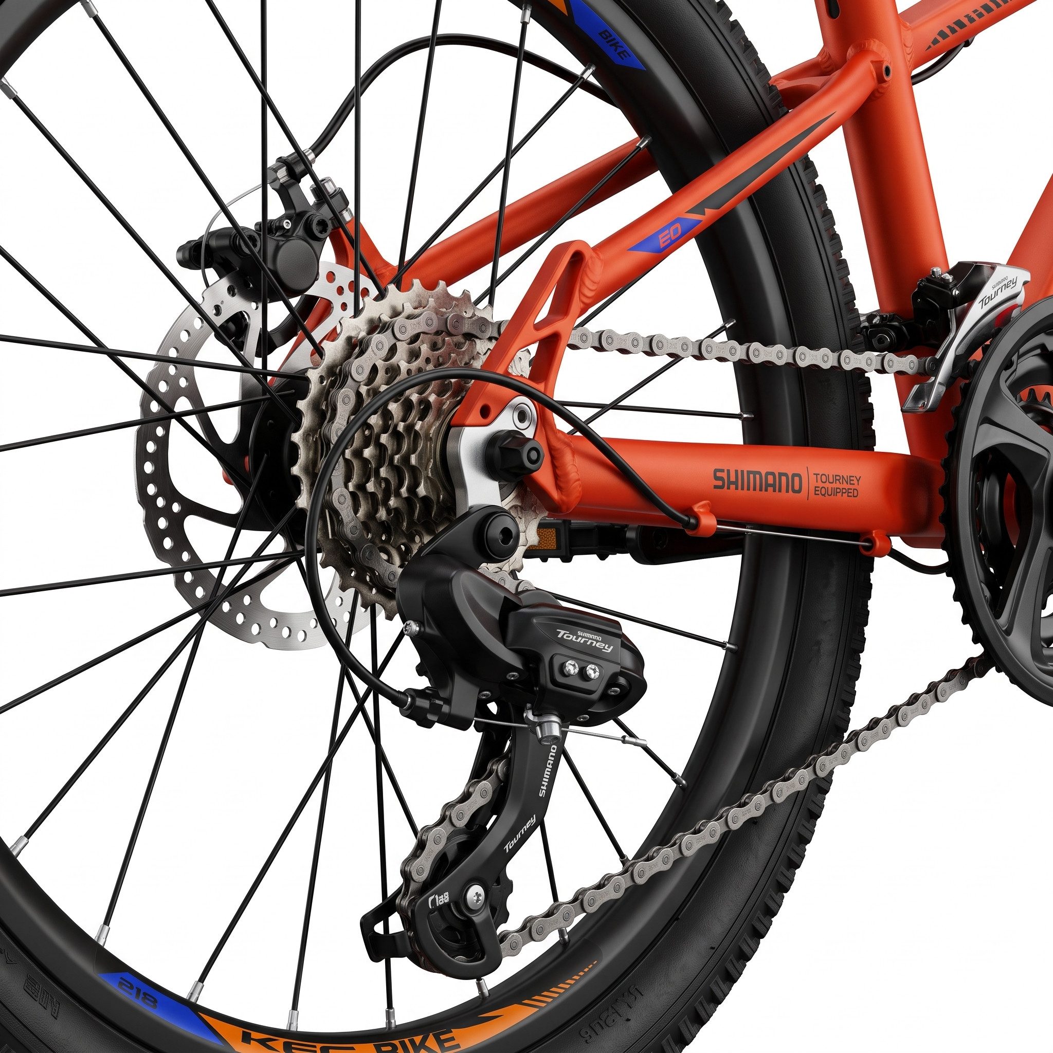 Keskin eBike Kinderfahrrad Keskin MTB1 – 20 Zoll Mountainbike – leichter Aluminium-Rahmen, 21 Gang Shimano RD-TY300D/RV100 Schaltwerk, Kettenschaltung, (Aluminiumrahmen, mechanischen Scheibenbremsen), mit 20"x 2,35" Luftreifen ideal für Gelände und Alltag