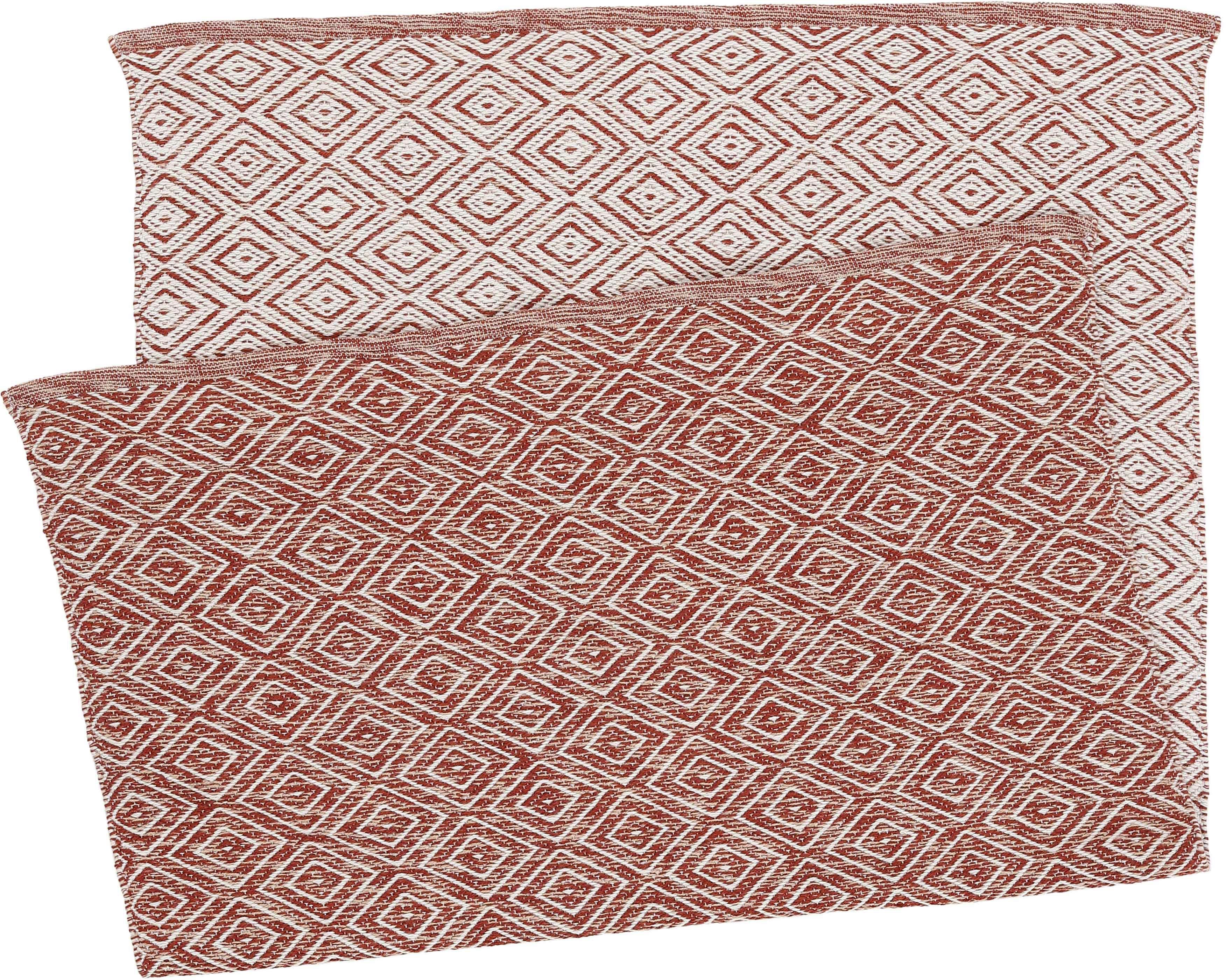 Teppich Frida 200, carpetfine, rechteckig, Material Wendeteppich, (PET), orange Flachgewebe, Höhe: Optik Sisal 7 recyceltem mm, 100