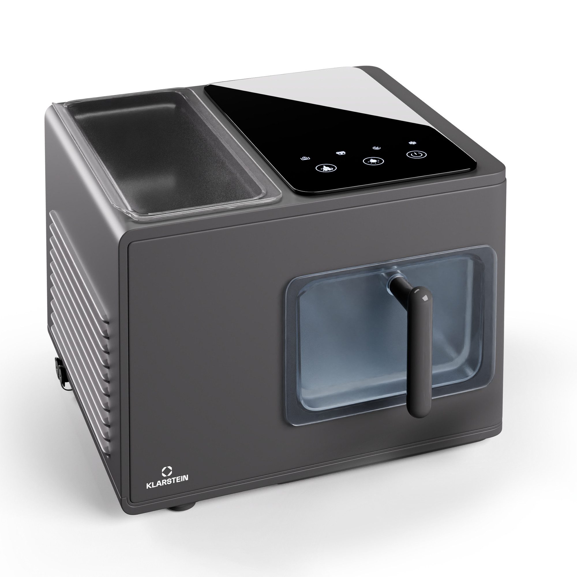 Klarstein Eiswürfelmaschine Glacial Pro nugget ice maker black 15kg, Eismaker Hause Büro 200 W 15 kg / Tag