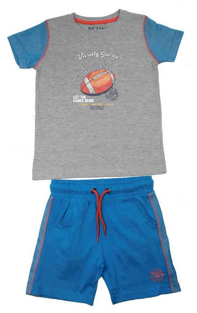 Blue Seven T-Shirt & Shorts Blue Seven Sommer Set T-Shirt Shorts Bermuda Baseball hellgrau royal (Set, 2-tlg)