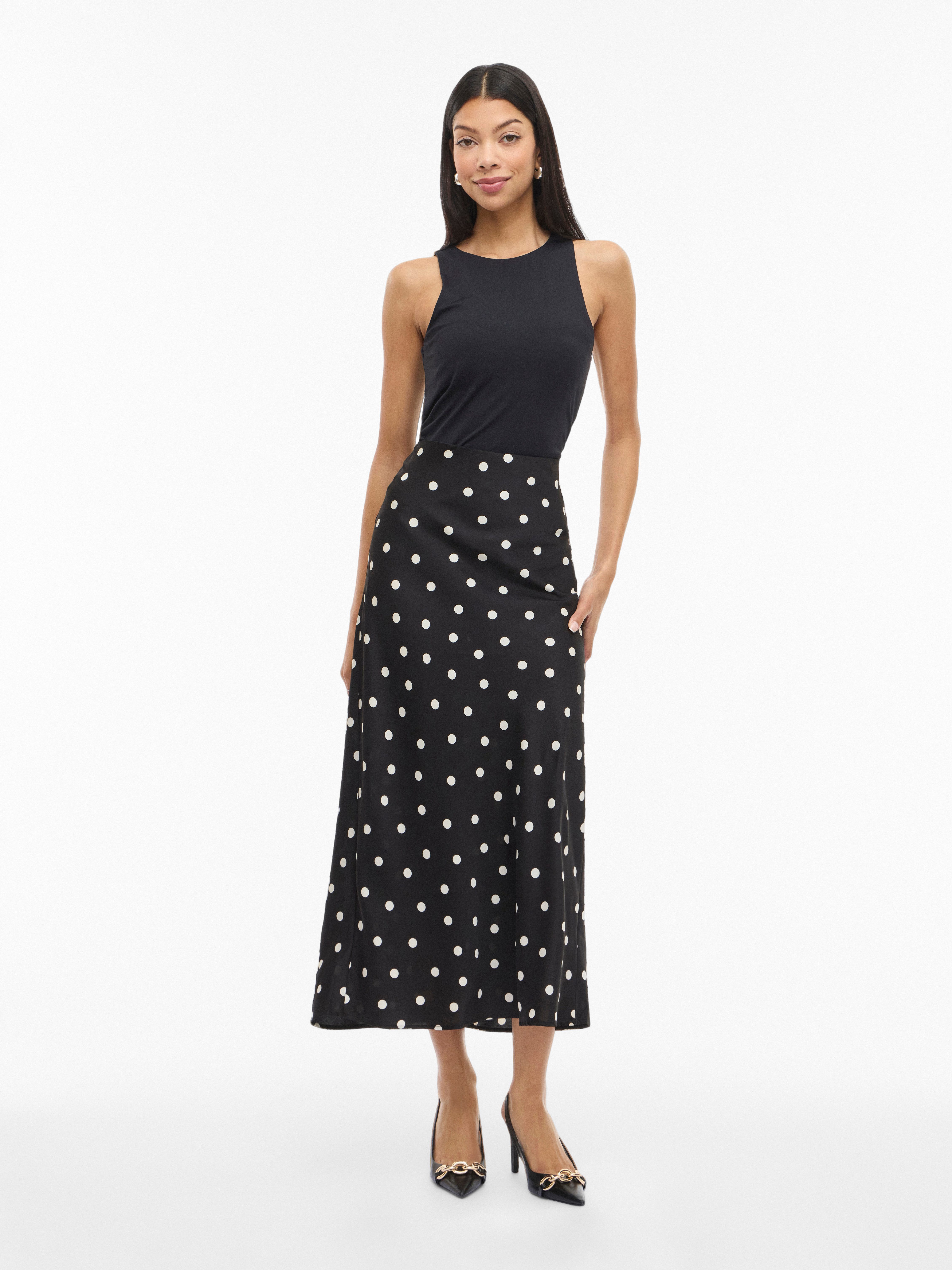 Vila Maxirock VIELLETTE HW LONG SKIRT - NOOS Kunstfaser