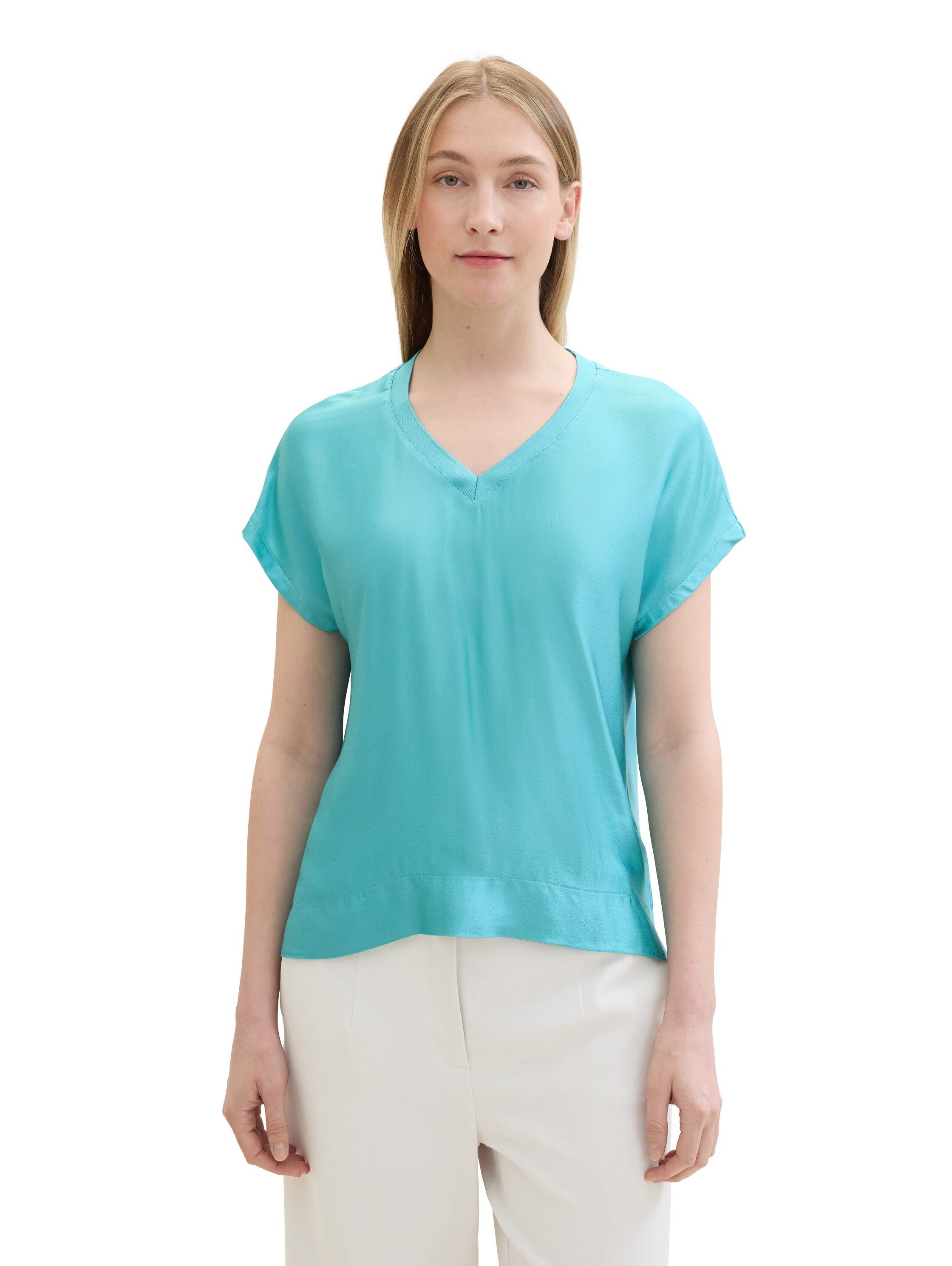 TOM TAILOR Blusenshirt mit V-Ausschnitt günstig online kaufen