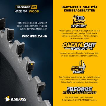 Amboss Werkzeuge Kreissägeblatt HM Kreissägeblatt - 85 x 1.3/0.8 x 15 Z20 WZ, 15 mm (Bohrung) WZ (Zahnform)