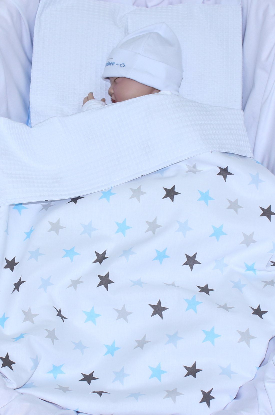 Babydecke Babydecke Waffelpiqué Baumwolle Kuscheldecke Kinderwagendecke, günstig online kaufen