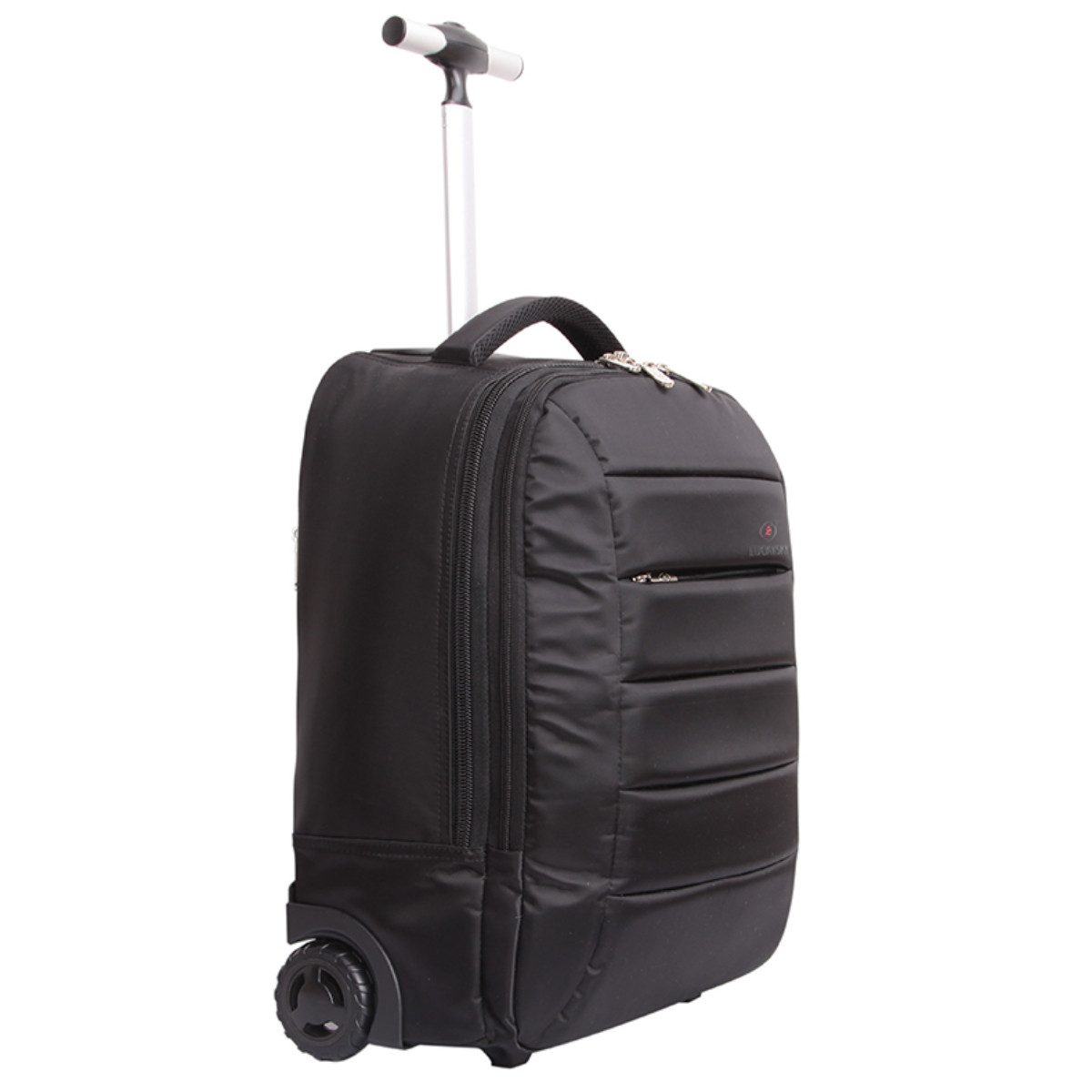 Platinet Kofferrucksack PTB7566, Trolley-Rucksack mit Rollen, Teleskopgriff und Drucklogo