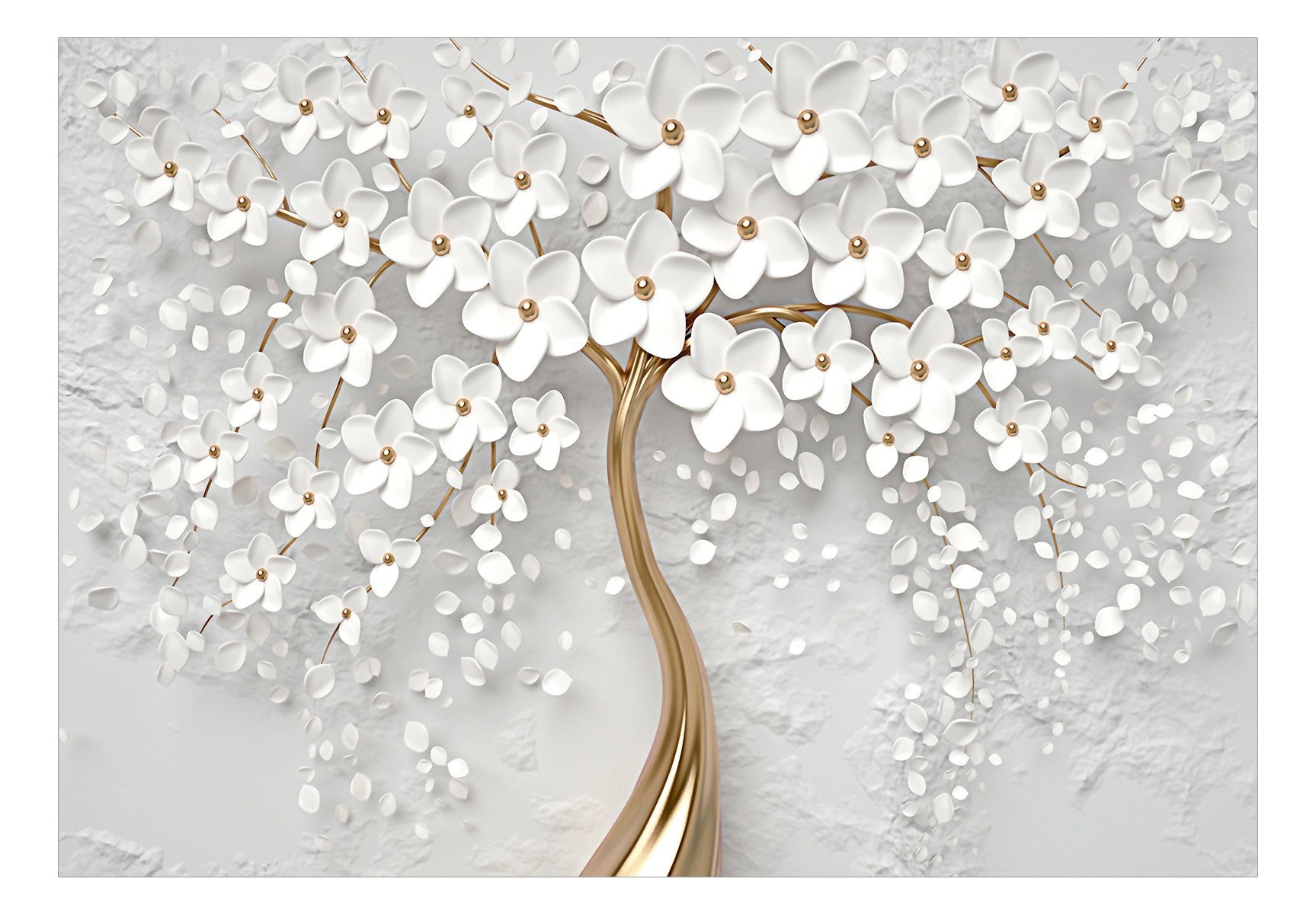 KUNSTLOFT Vliestapete Magic Magnolia 1x0.7 m, Halb-matt, lichtbeständige Design Tapete