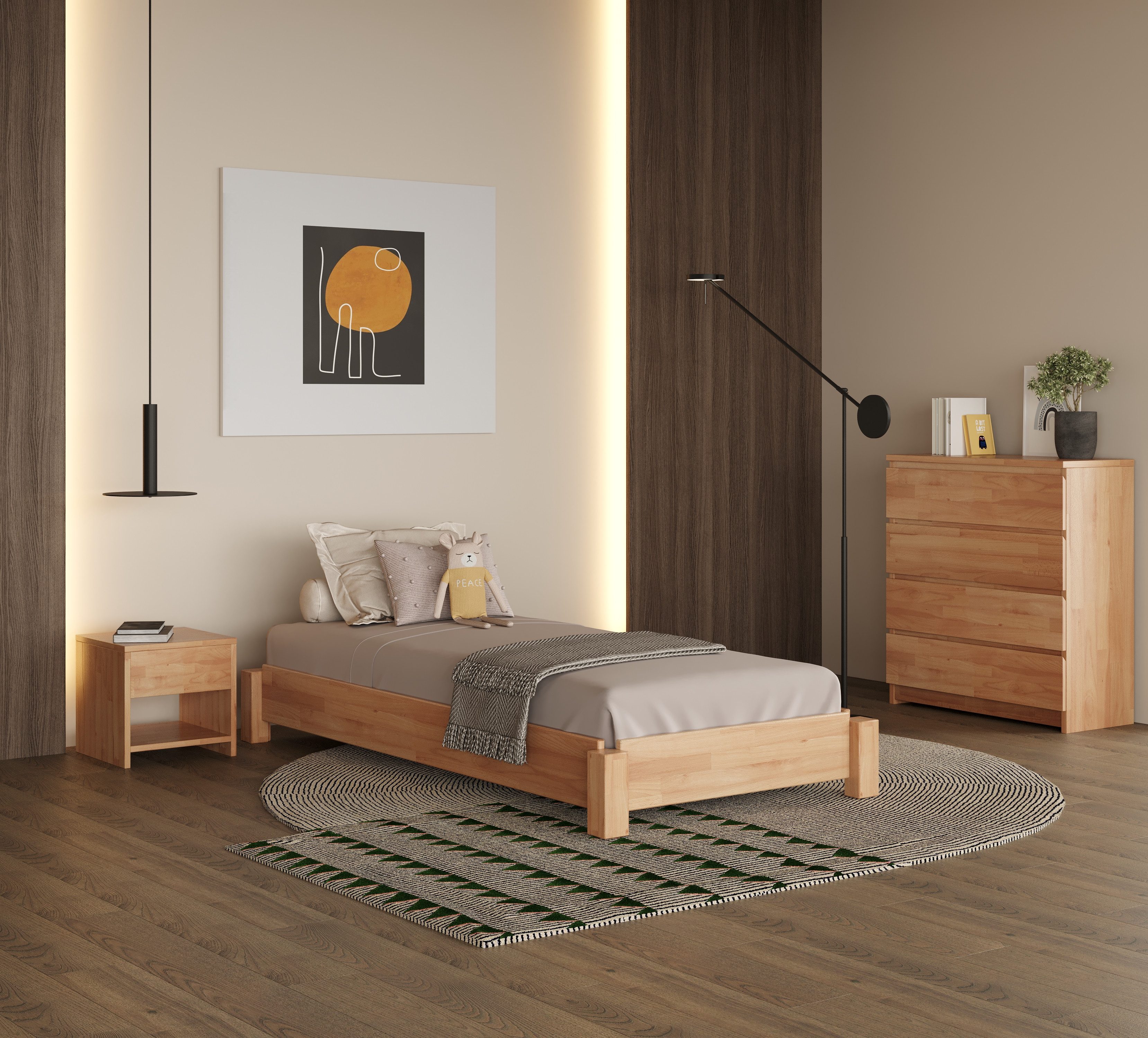 Krok Wood Massivholzbett Stella (stapelbar) in günstig online kaufen