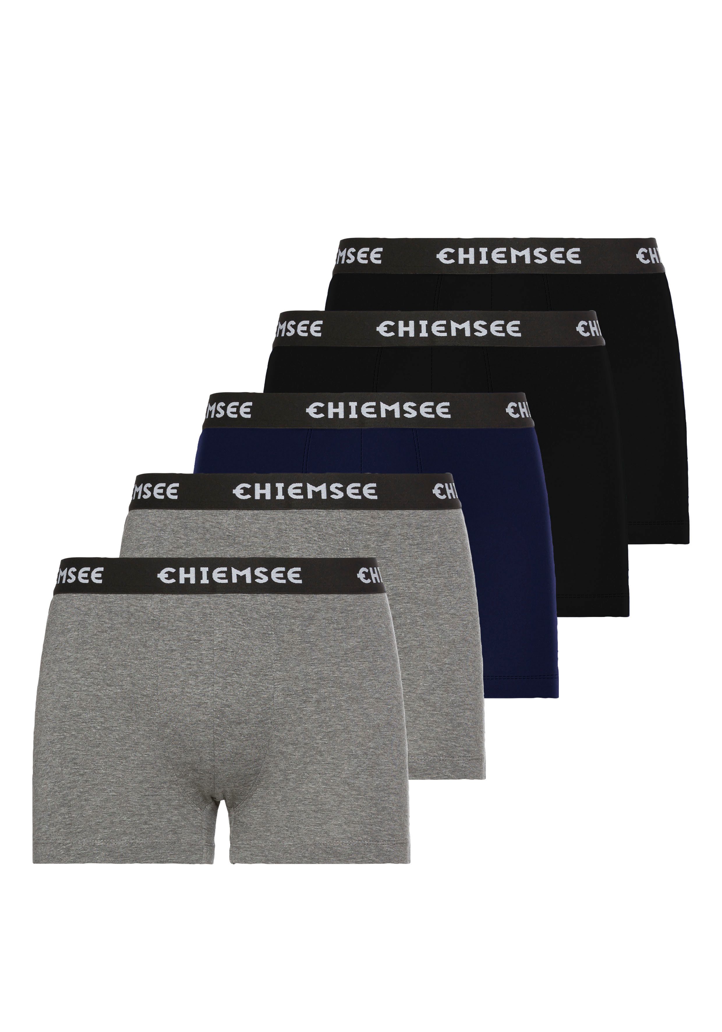 Chiemsee Boxershorts (Packung, 5-St) aus Baumwollmischung, elastischer Logo günstig online kaufen