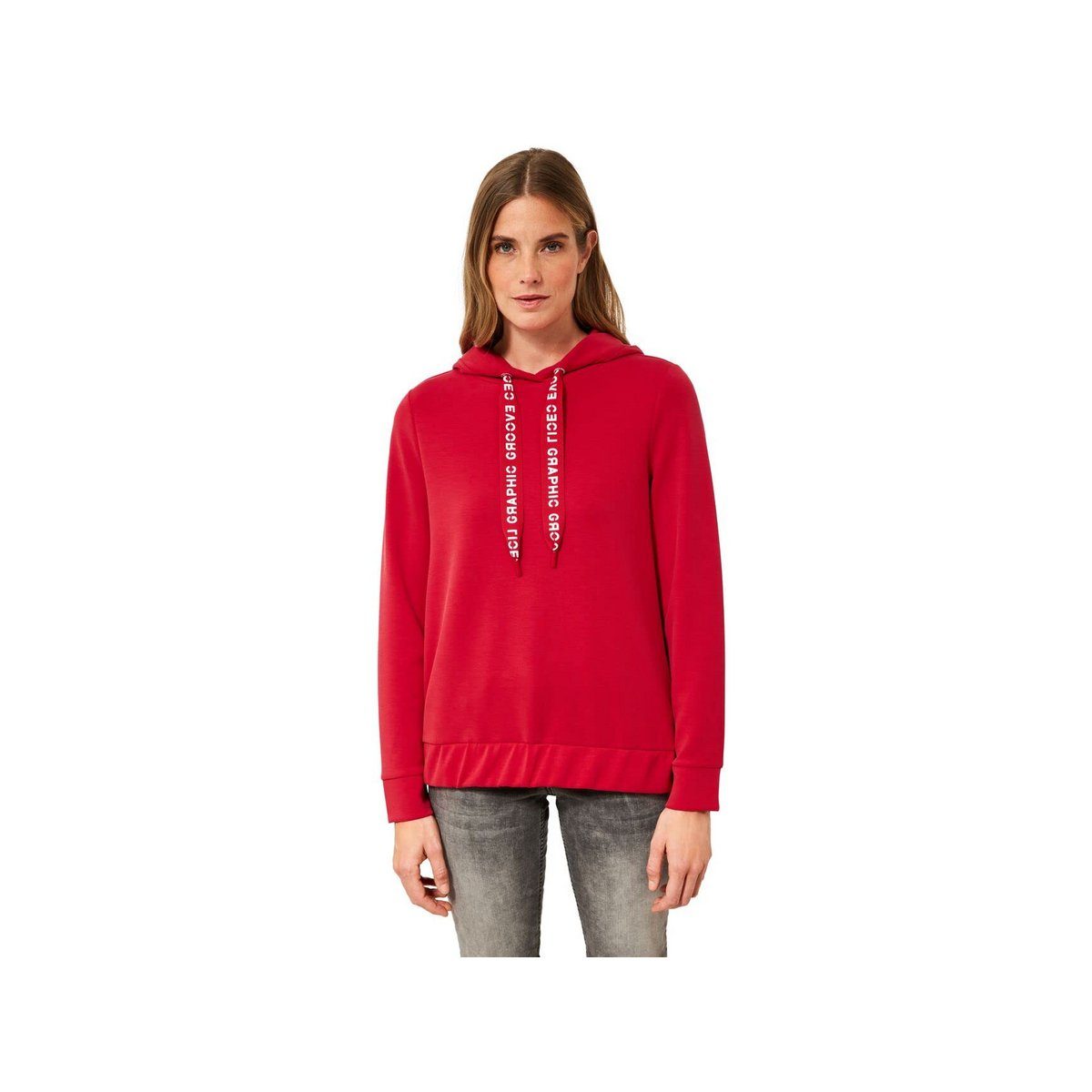 Cecil Sweatshirt rot regular fit (1-tlg) strong red