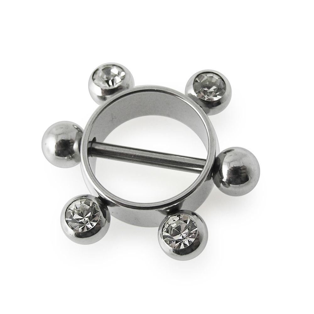 Vivance Brustwarzenpiercing Brustwarzenpiercing mit Zirkonia Steinen