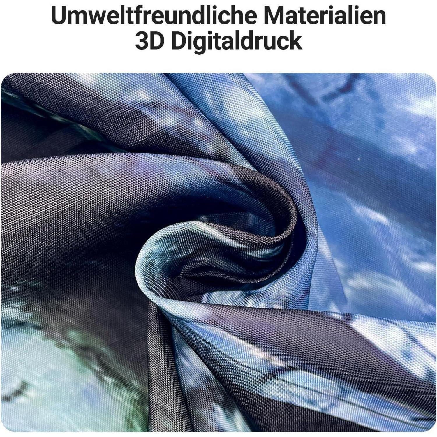 Lerores Duschvorhang Duschvorhang 180x180cm Sunshine Forest, Beschwerter