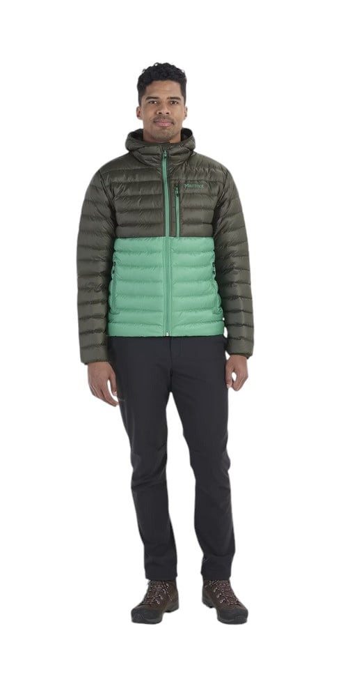 Marmot Winterjacke Winter-Daunenjacke Highlander Hoody dunkelgrün/grün Herren