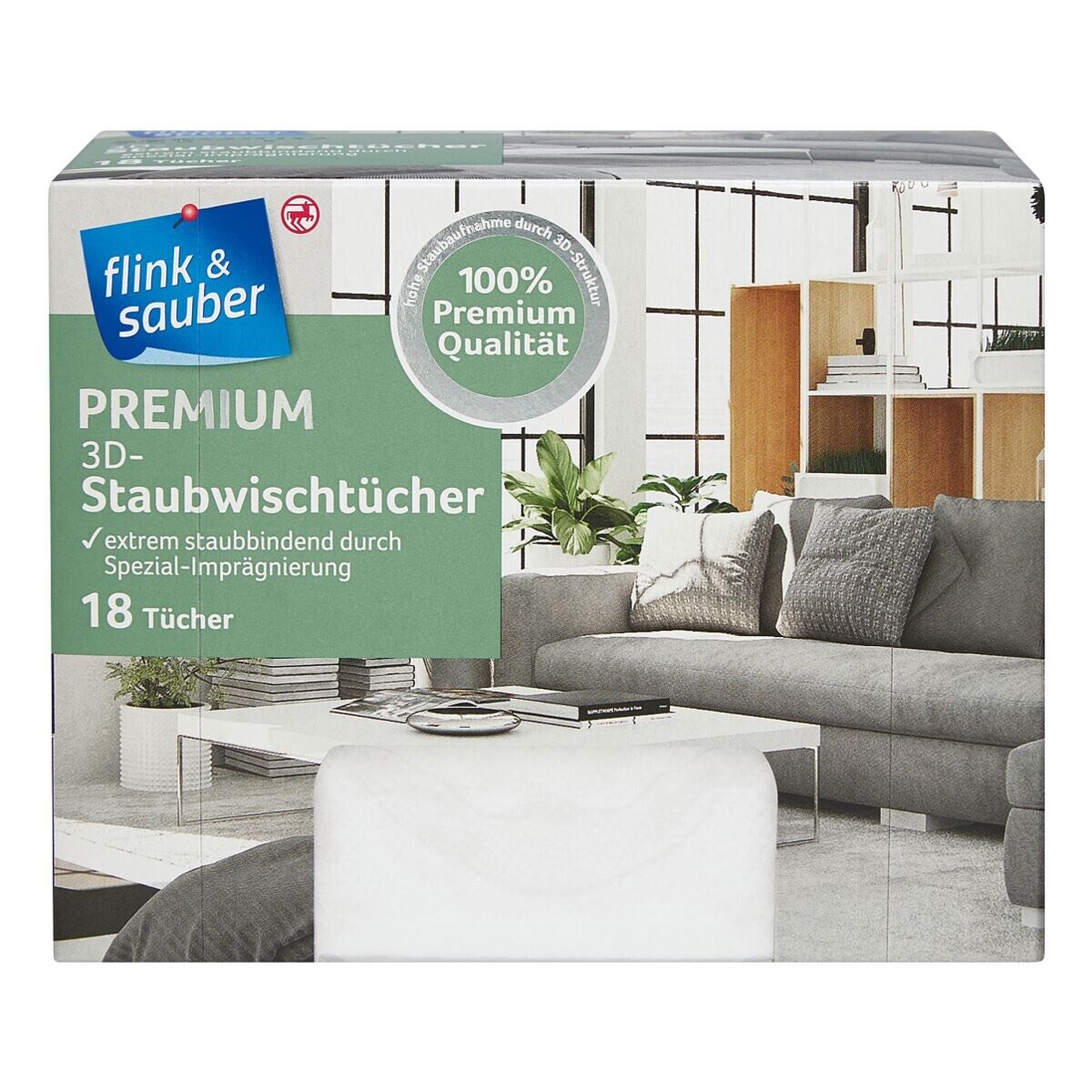 flink & sauber Staubwischer Premium, Staubwischtücher Nachfüllpack
