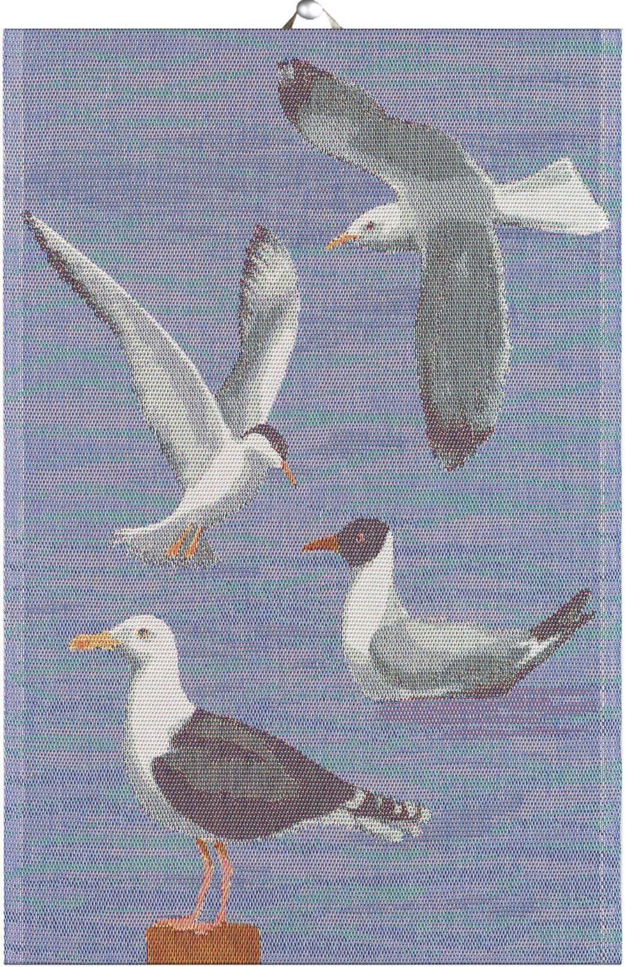 EKELUND MASTER WEAVERS 1692 Geschirrtuch Küchenhandtuch Måsar 40x60 cm, (1-tlg., 1 x Geschirrtuch), Pixel gewebt (6-farbig)