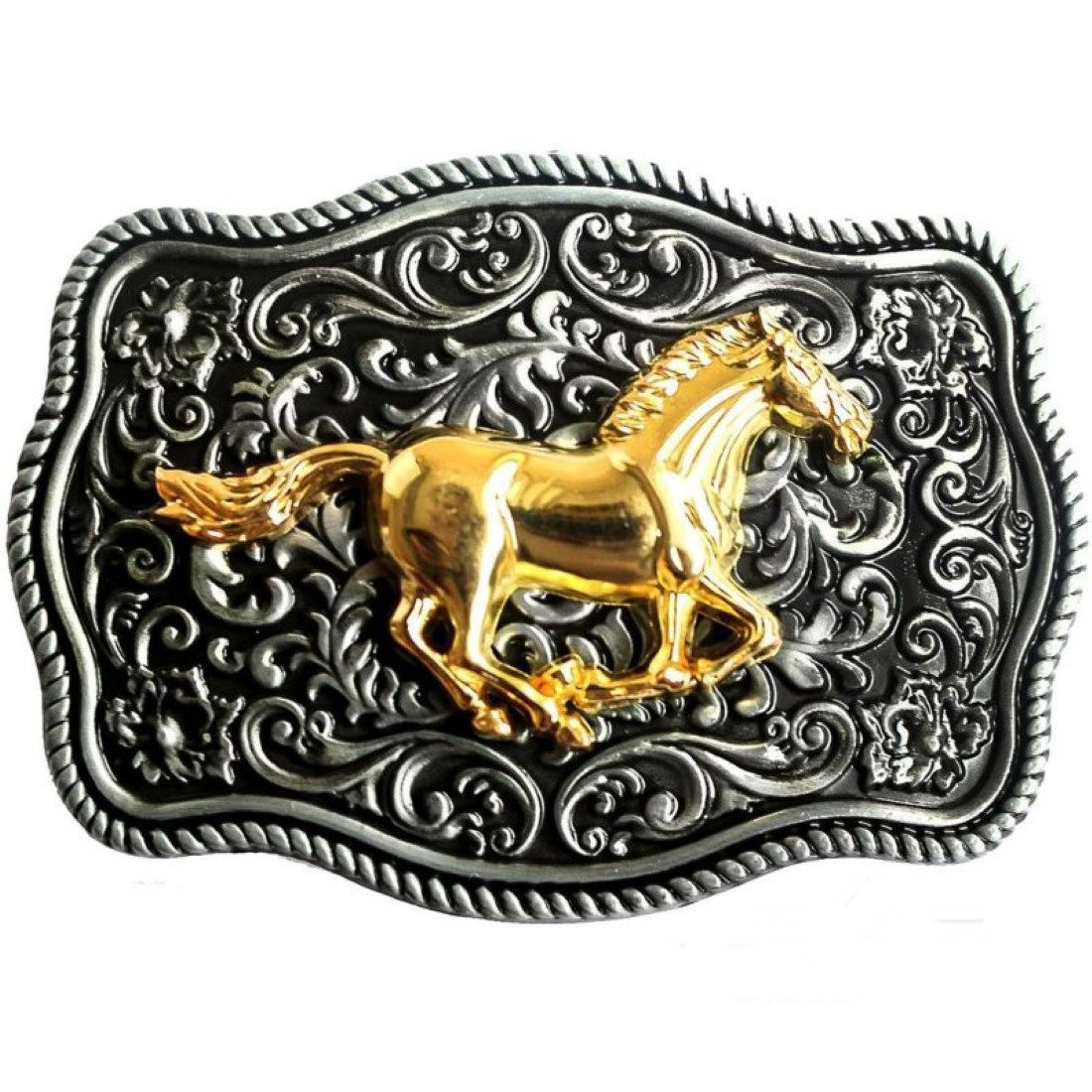 Stars & Stripes Gürtelschnalle Western Pferd günstig online kaufen