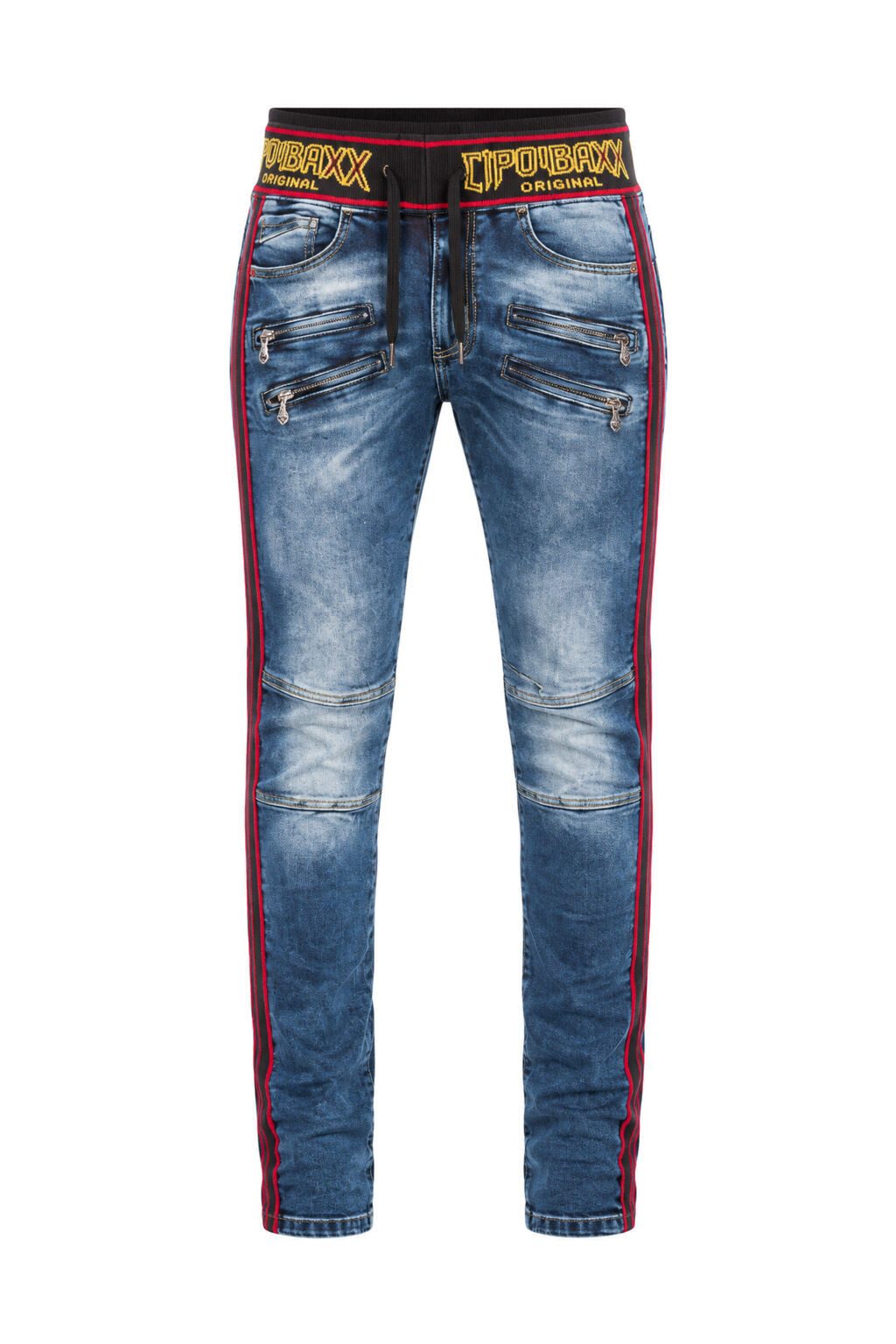 Cipo & Baxx Slim-fit-Jeans Jeans mit Kordelbund in Slim Fit, CD-504 – Bild 2 von 5