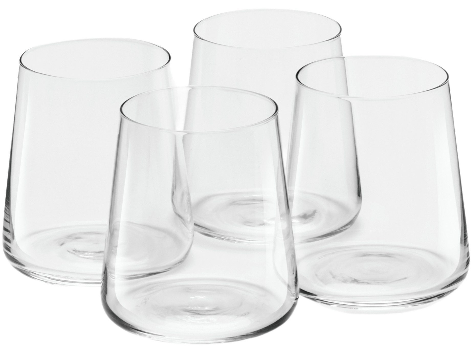 van Well Glas Ava, Wassergläser 43,0 cl, 4 Stück, 4-tlg., Kristallglas, Geschenkkarton mit Sichtfenster, spülmaschinengeeignet