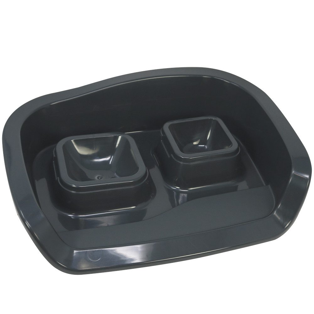 com-four Futterstation Futter- und Wasserstation, transparente Behälter kann für Wasser und Futter