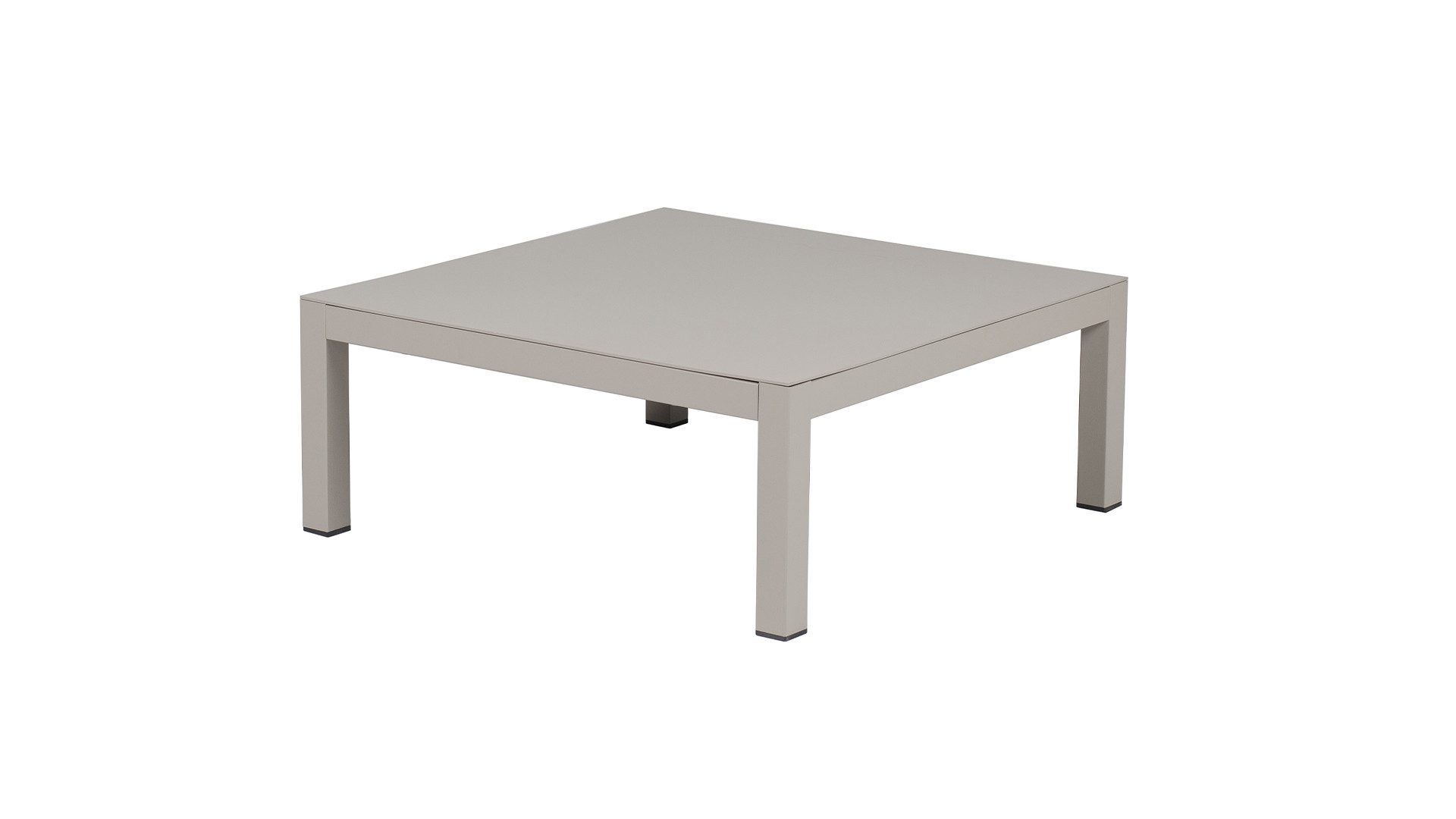 Fiam Beistelltisch Domino aus Aluminium, Taupe, 70x70 cm