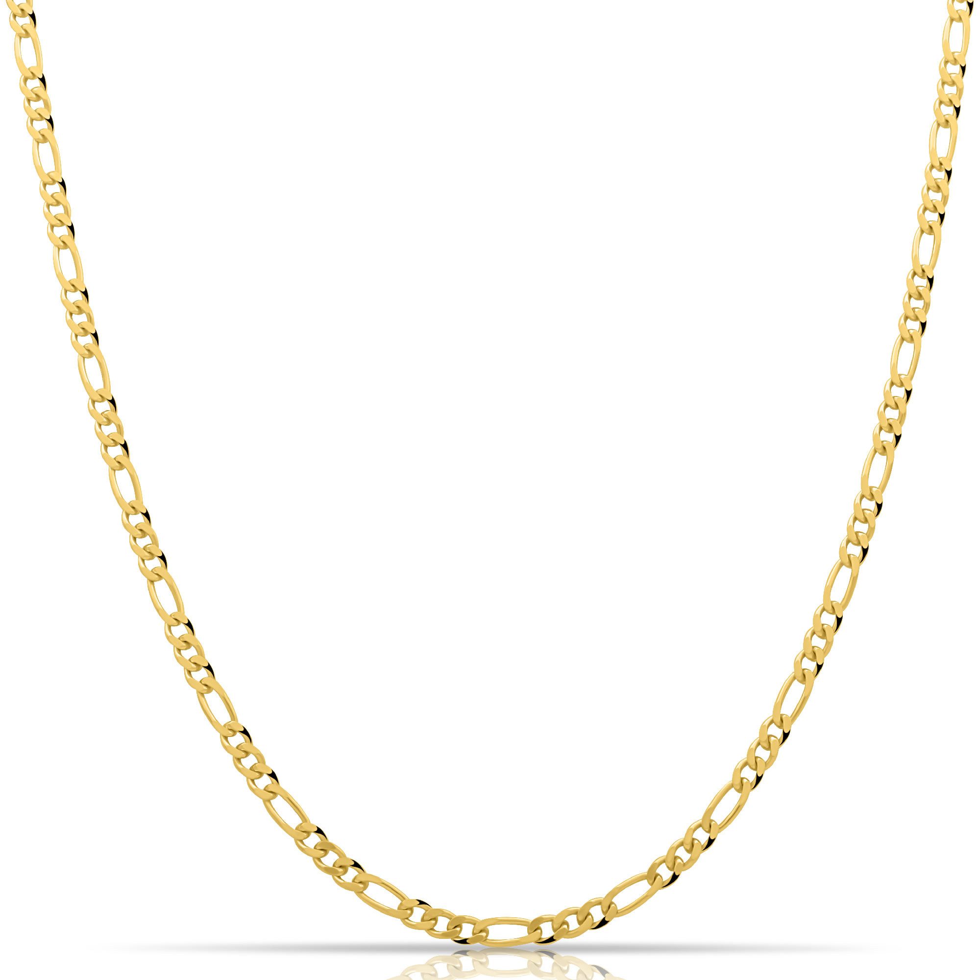 Tony Fein Kette ohne Anhänger Figarokette 3,8 mm 585er Vergoldet Massiv Hoc günstig online kaufen