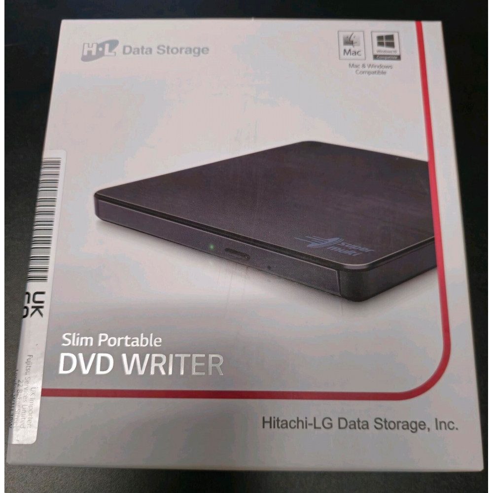 HLDS HLDS GP60NB60 externer DVD-Brenner. Portabler DVD-Player (24x, 24x Schreibgeschwindigkeit, Stylisches schwarzes Design)