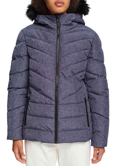 edc by Esprit Steppjacke mit abnehmbarer Webfellblende