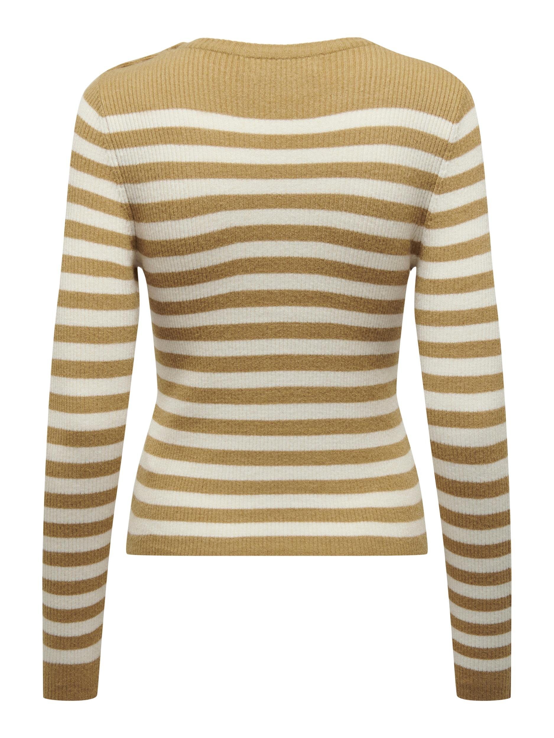 ONLY Rundhalspullover ONLIBI LS STRIPE BUTTON günstig online kaufen