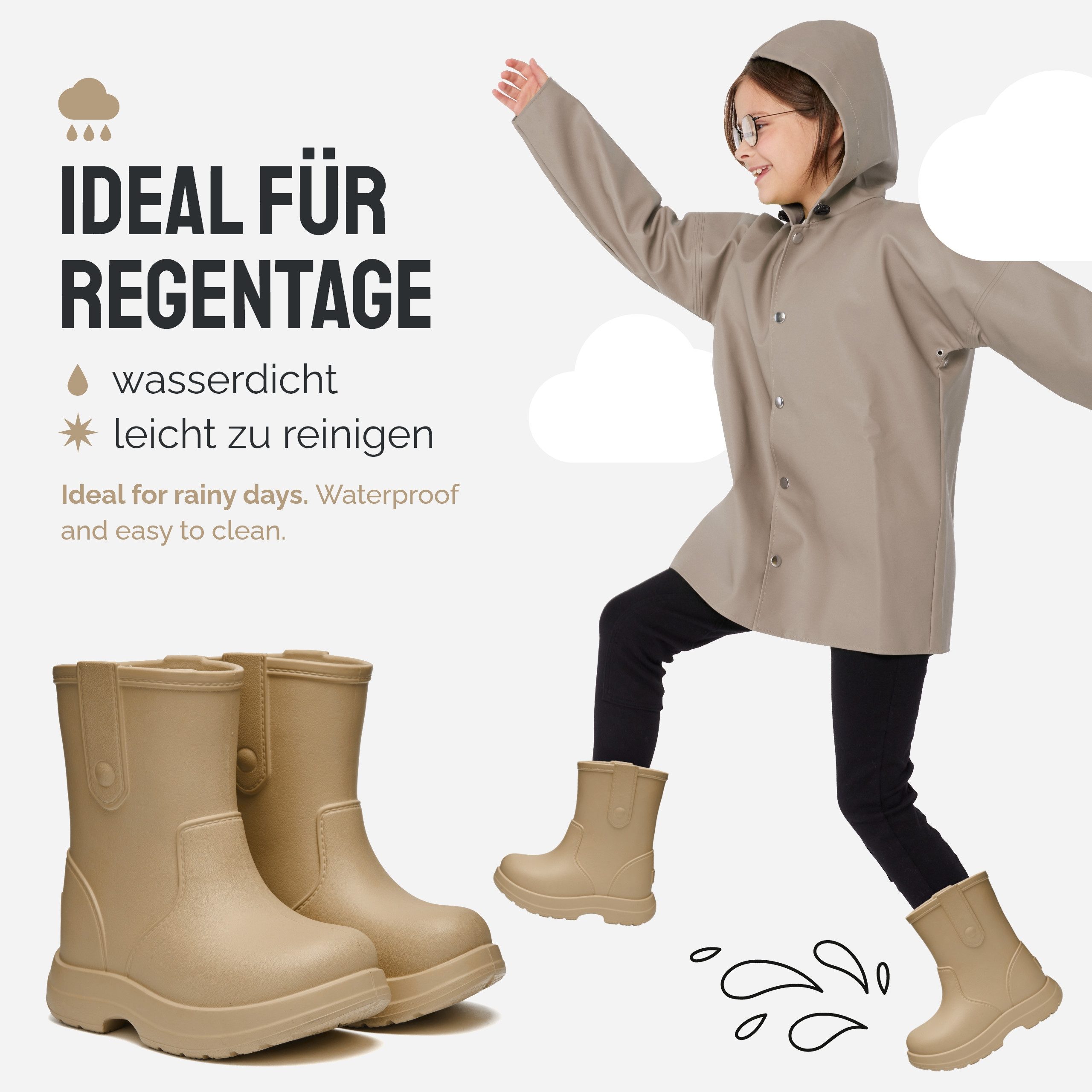 Ladeheid x Camminare Kinder aus leichtem EVA wasserdicht mit Design LA-CA-18 Gummistiefel – Bild 5 von 5