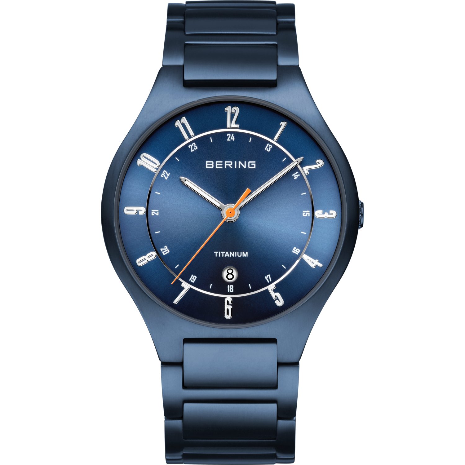 Bering Quarzuhr Armbanduhren für Herren blau blau matt - Quarz-Uhrwerk
