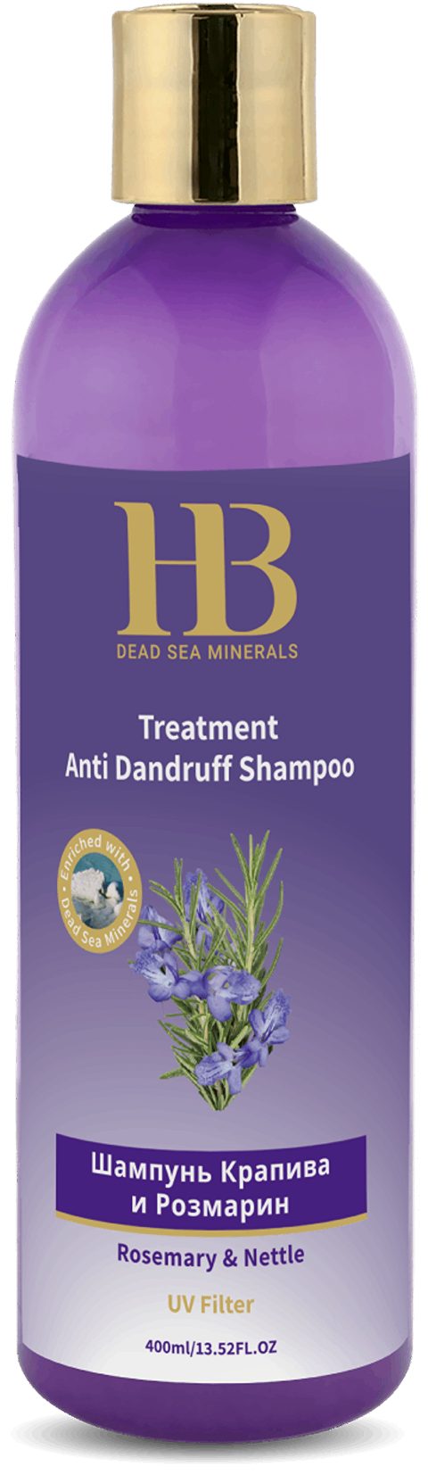 H.B. Dead Sea Minerals Haarshampoo Health&Beauty Behandlung Shampoo Olive & Honig für Glanz – 400 ml, Olivenöl, Honigextrakt, Mineralien aus dem Toten Meer, Arganöl