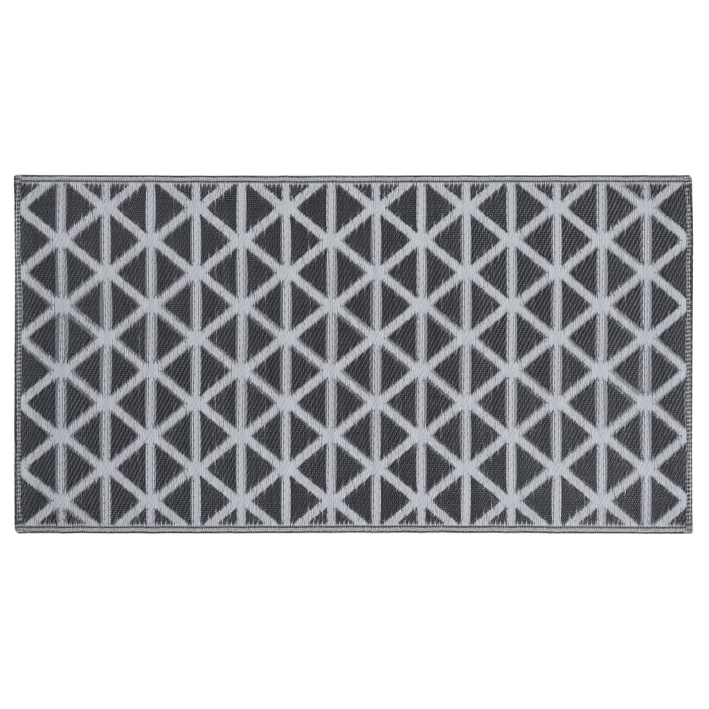 vidaXL Outdoorteppich 190 x 290 cm Teppich Terrasse Camping Outdoor draußen Vorzelt Schwarz, Höhe: 290 mm
